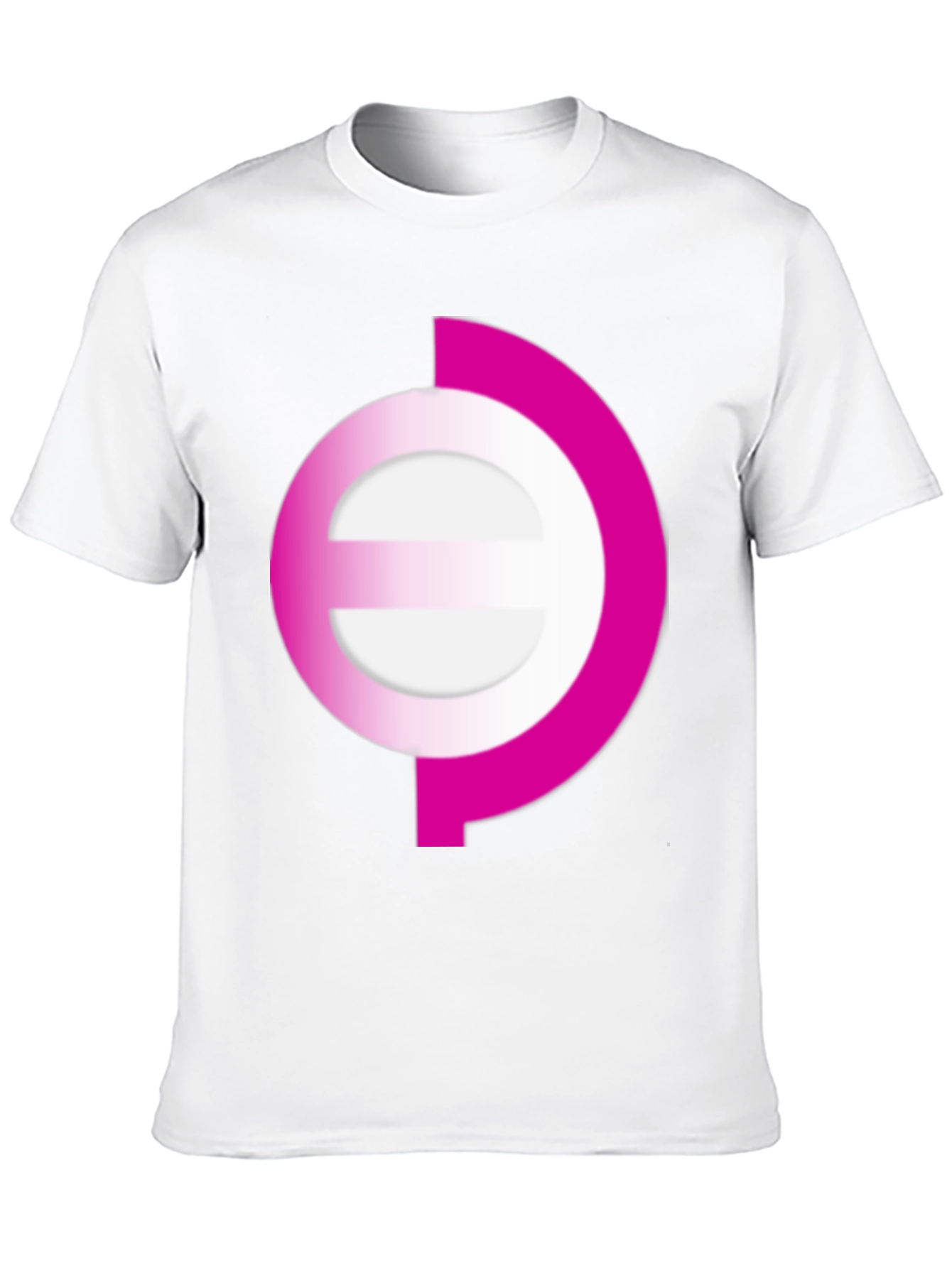 Modern Pink Graphic Print Black Tee
