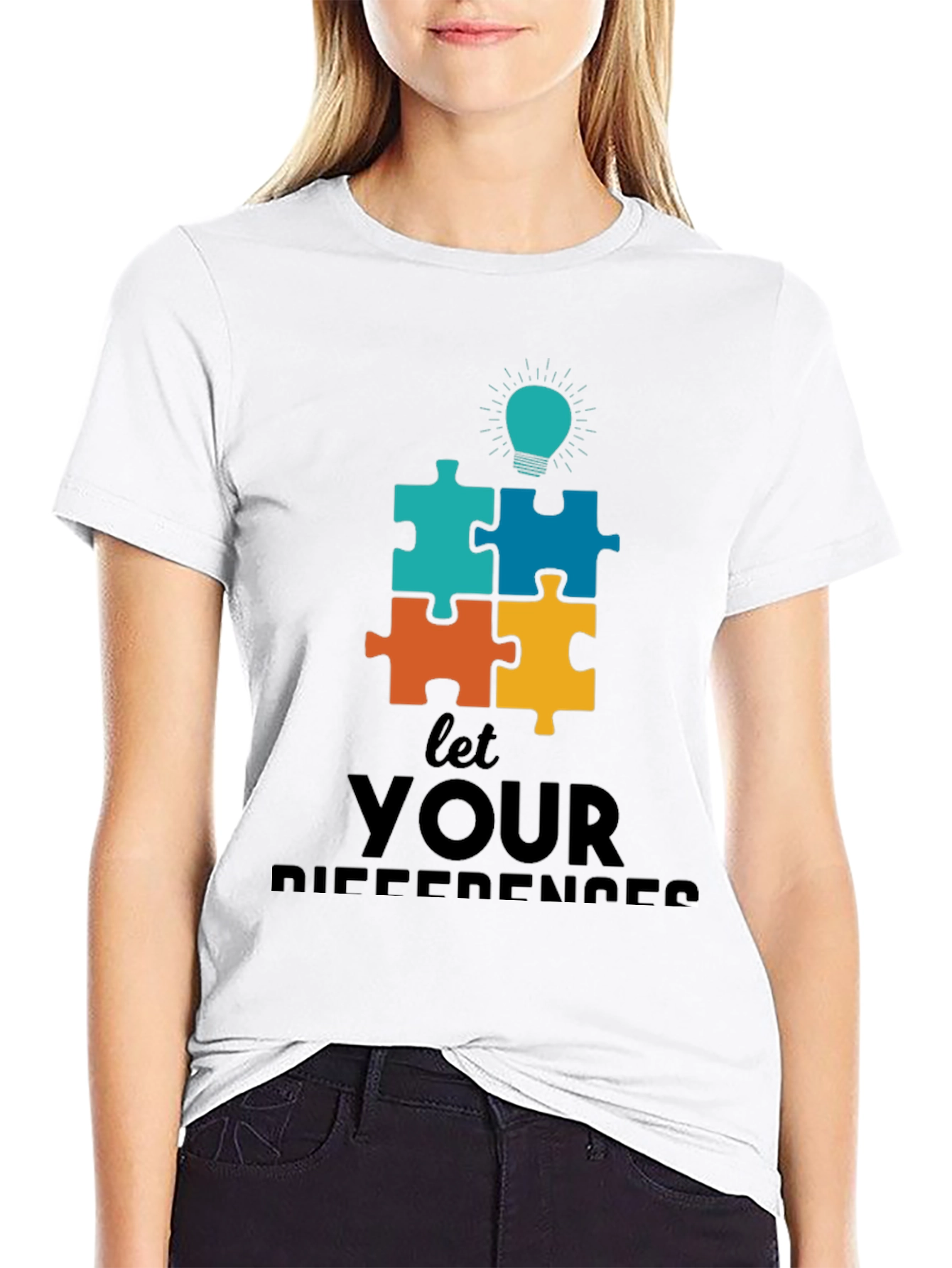 Puzzle Piece Autism Awareness Graphic Tee
