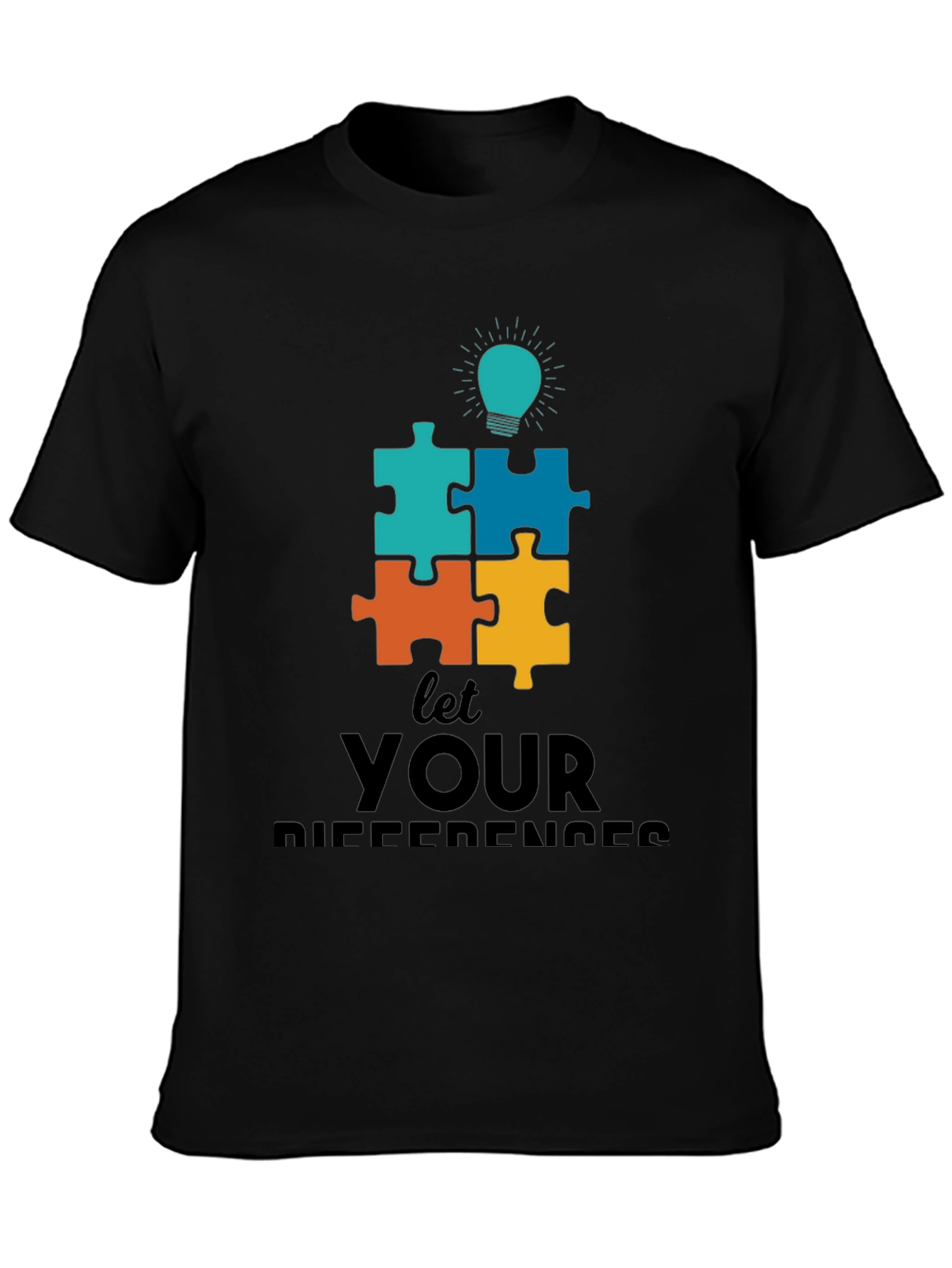 Puzzle Piece Autism Awareness Graphic Tee