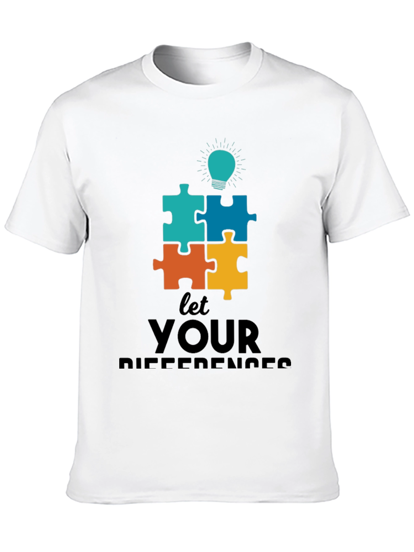 Puzzle Piece Autism Awareness Graphic Tee