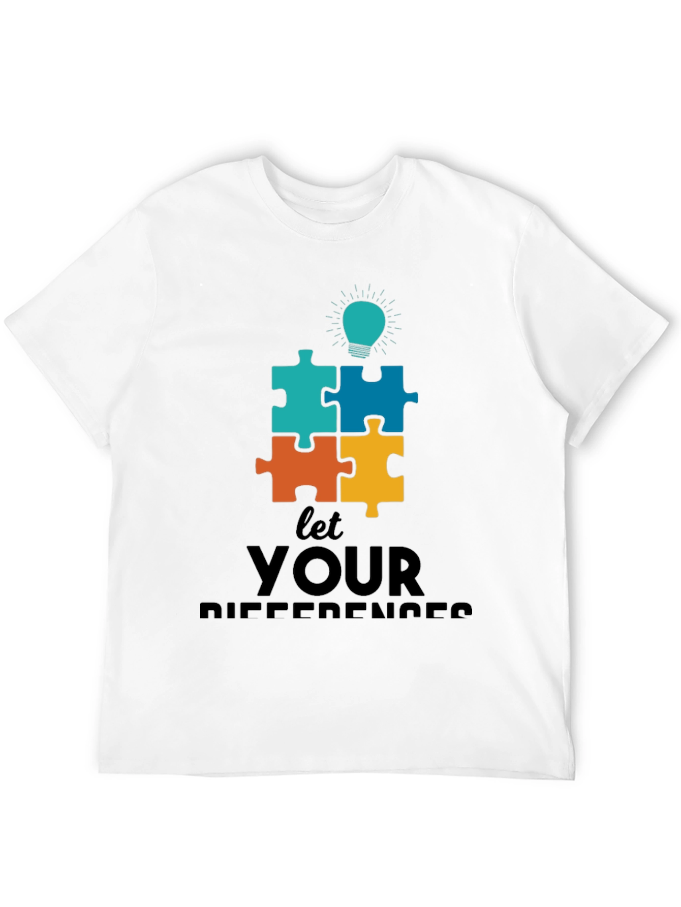 Puzzle Piece Autism Awareness Graphic Tee