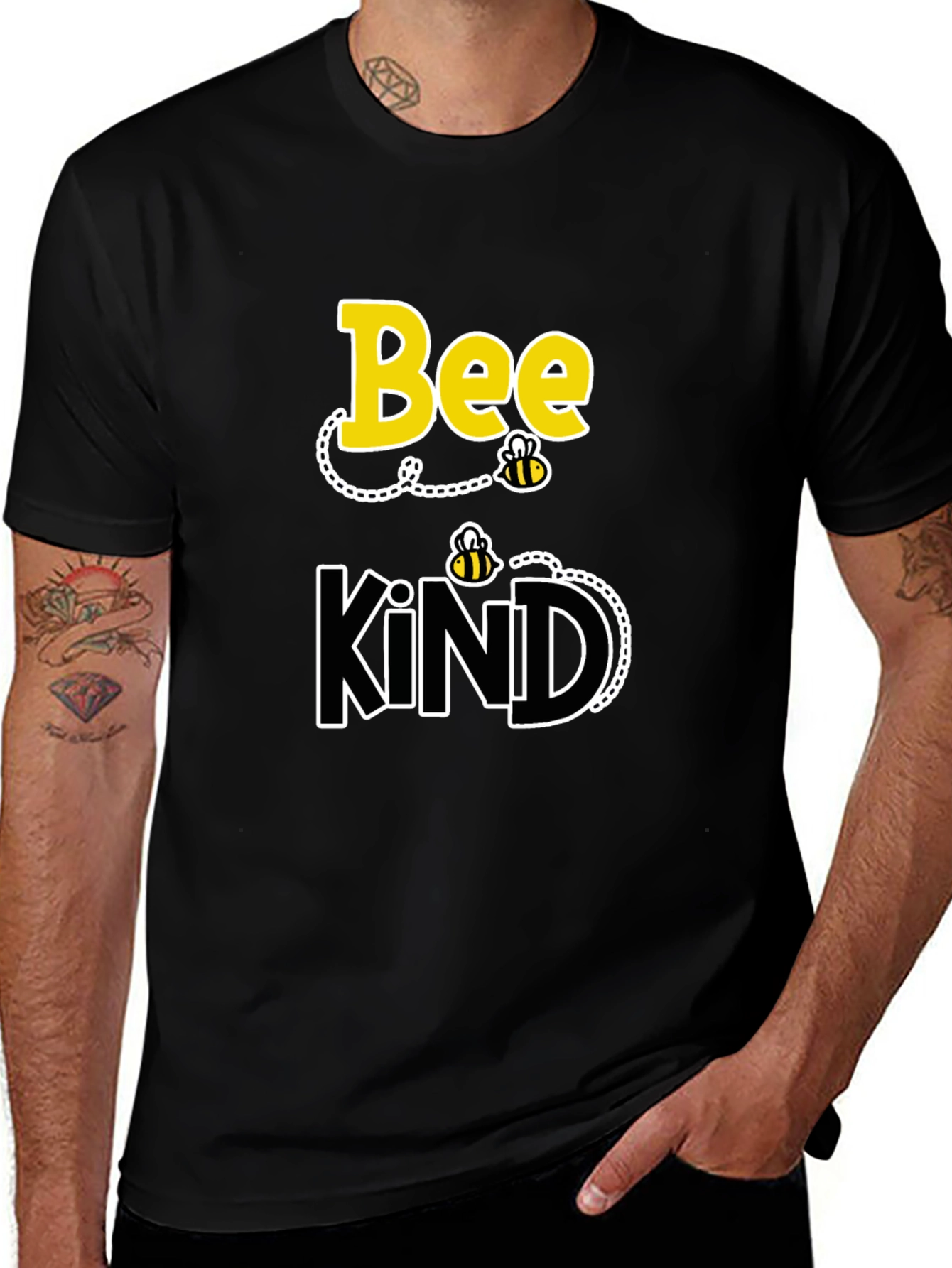 Bee Kind Black Graphic T-Shirt