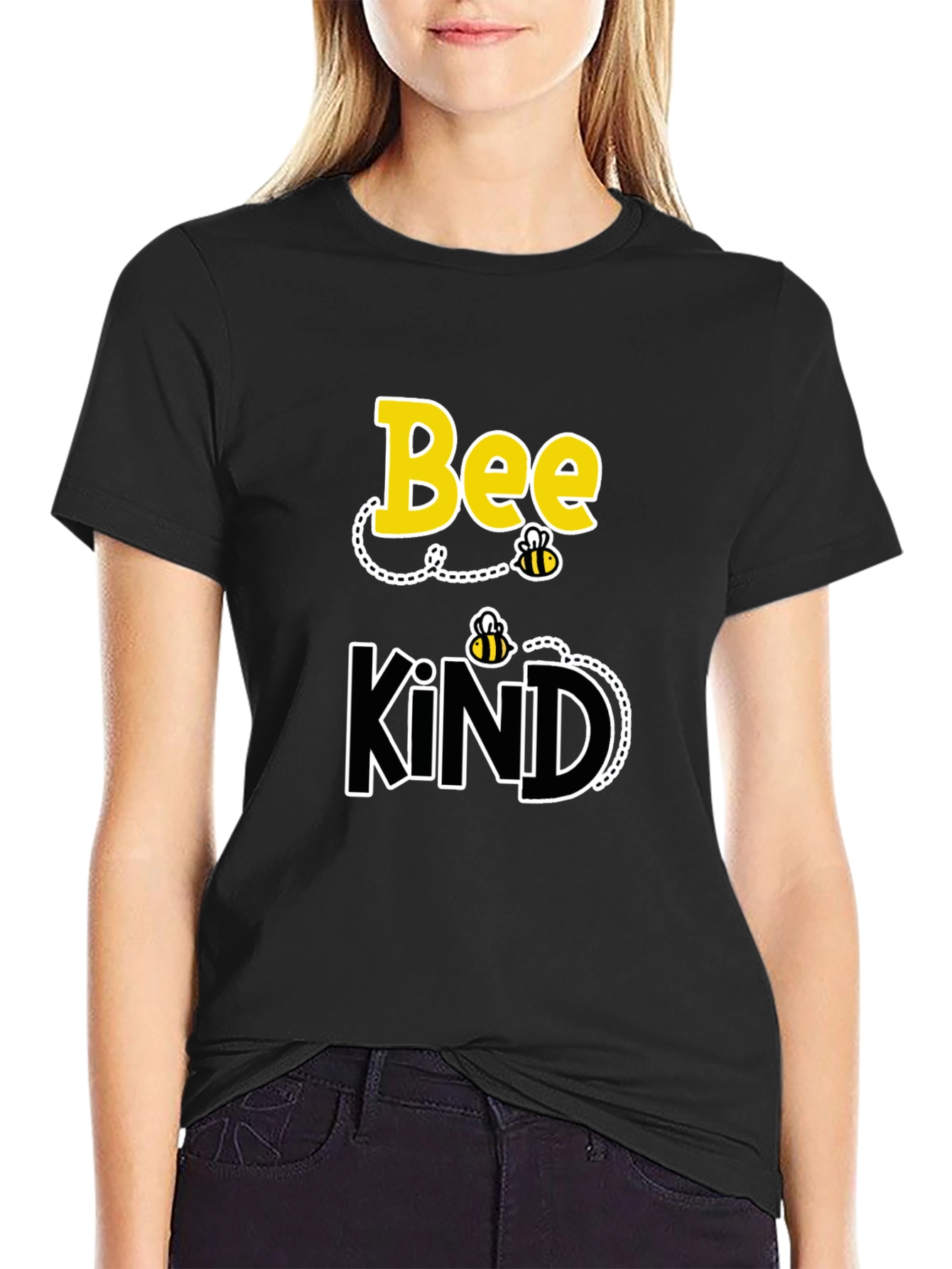Bee Kind Black Graphic T-Shirt