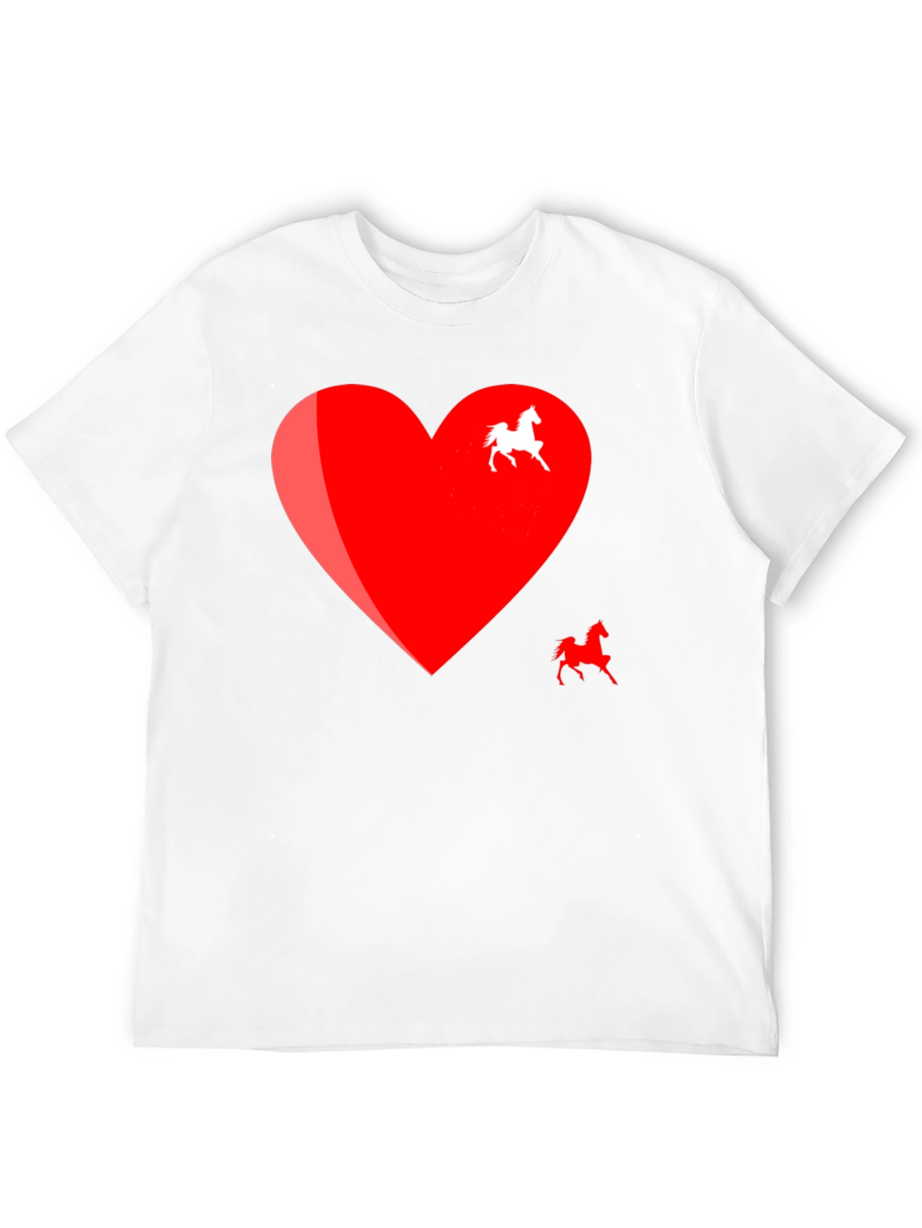 Heart Horse Graphic Tee - Black