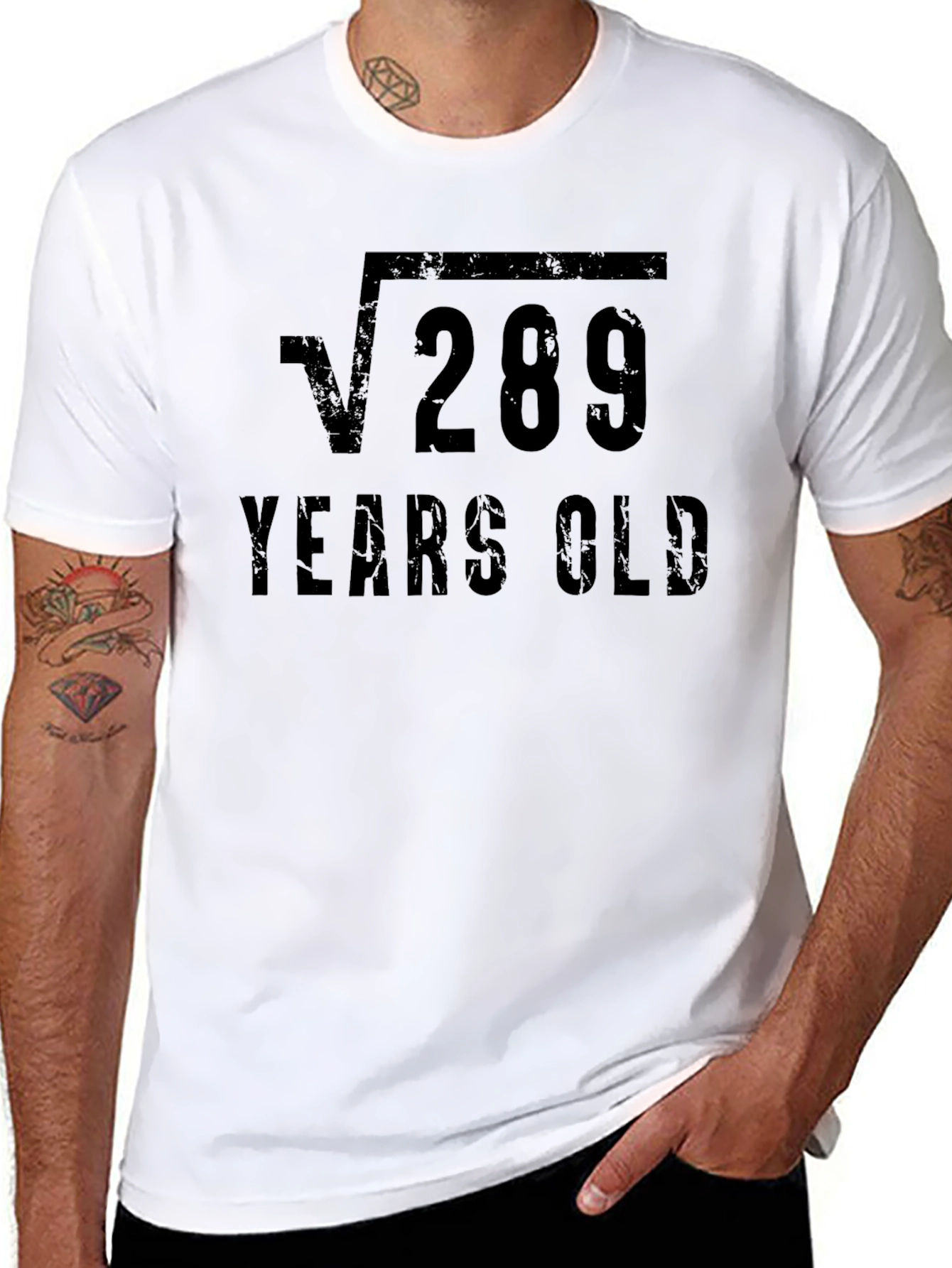 Funny 17th Birthday Square Root 289 Years Old T-Shirt