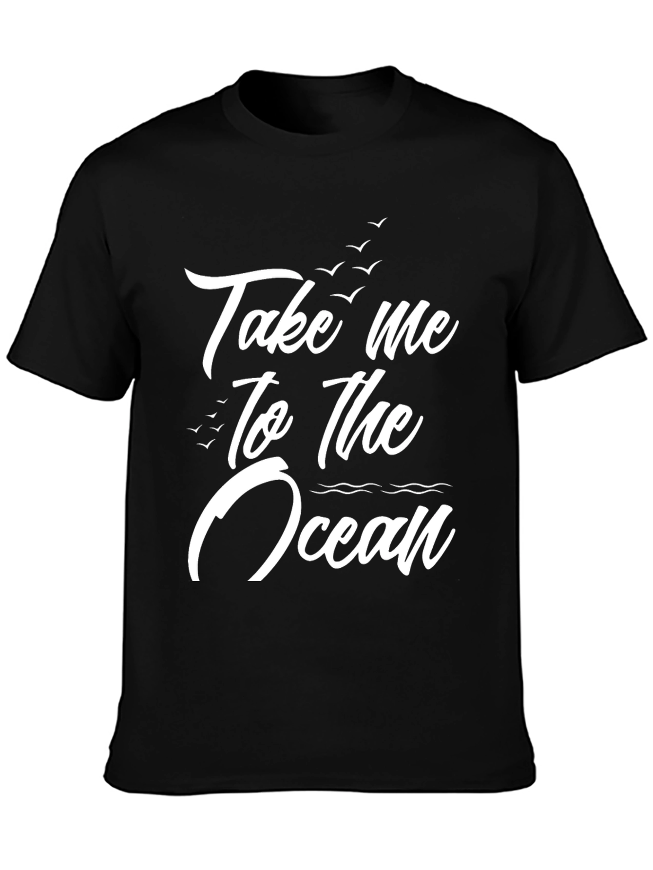 Take Me To The Ocean Black T-Shirt