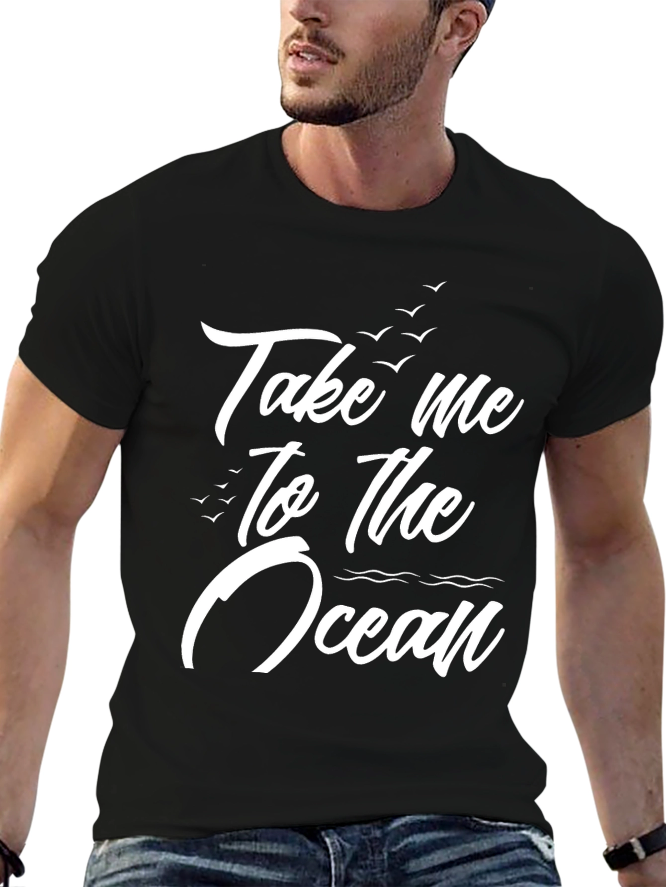 Take Me To The Ocean Black T-Shirt