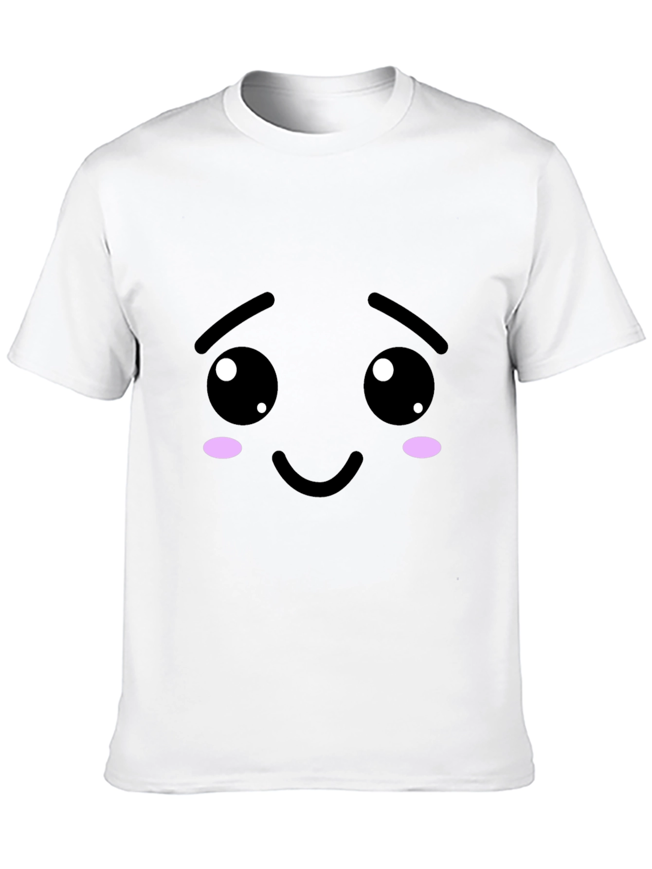 Kawaii Face Black T-Shirt - Express Yourself!