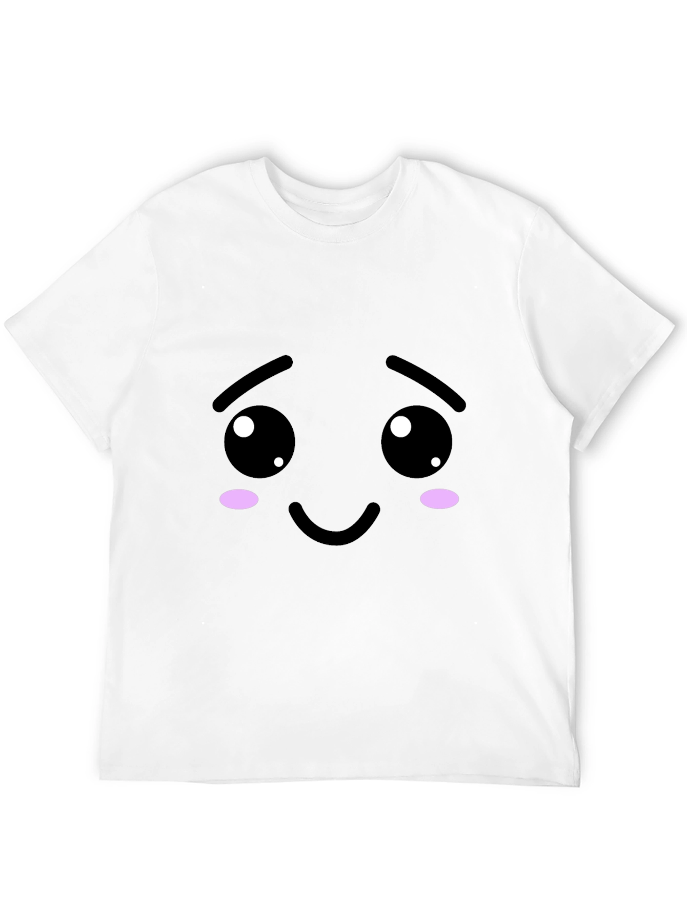 Kawaii Face Black T-Shirt - Express Yourself!