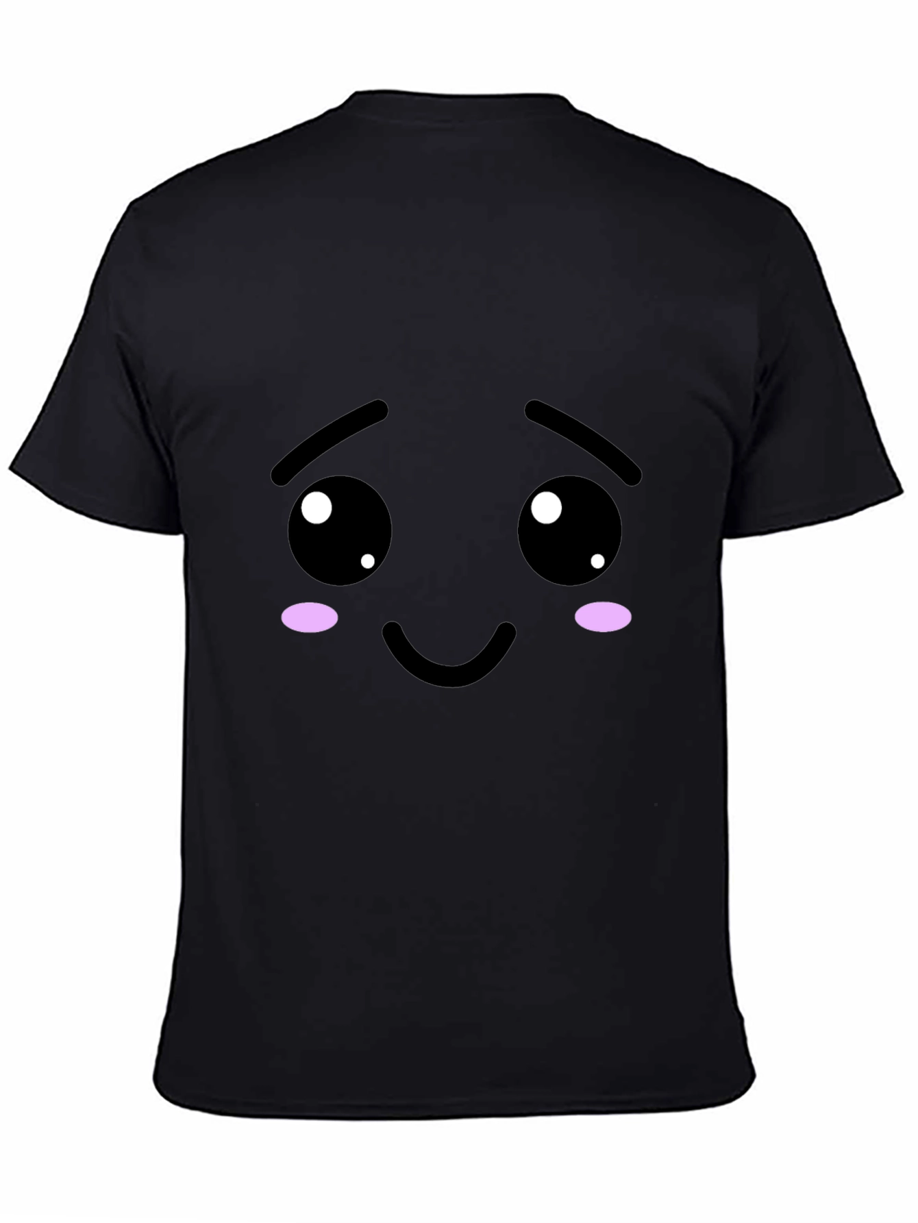 Kawaii Face Black T-Shirt - Express Yourself!