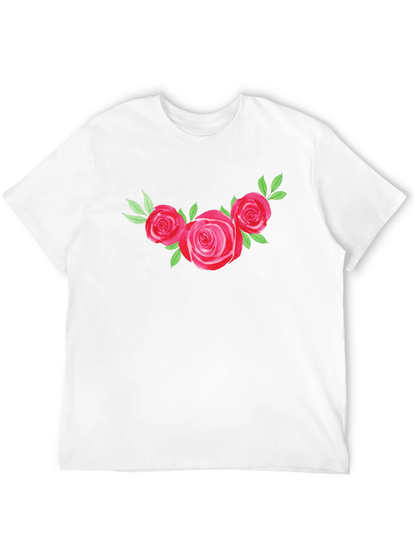 Floral Rose Graphic Tee - Black T-Shirt