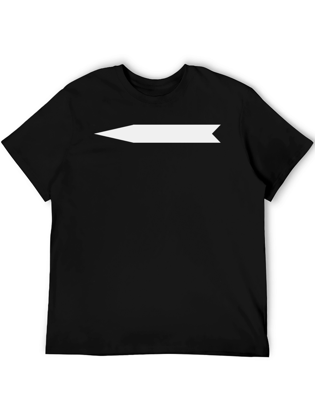 Mens Black Graphic Tee - Arrow Design