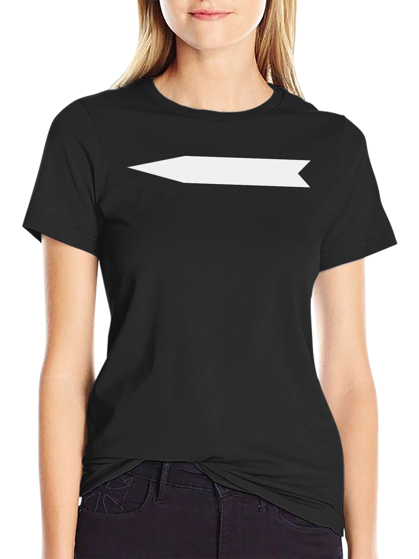 Mens Black Graphic Tee - Arrow Design