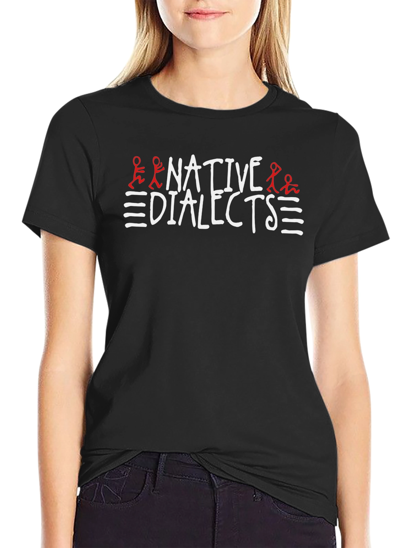 Native Dialects Graphic T-Shirt - Black
