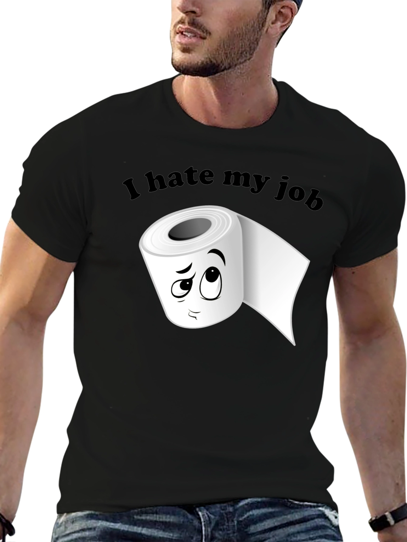 I Hate My Job Toilet Paper Graphic Tee