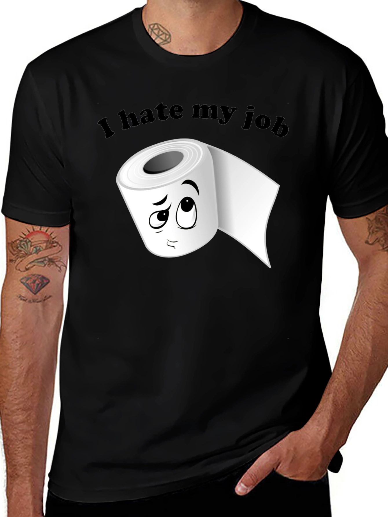 I Hate My Job Toilet Paper Graphic Tee
