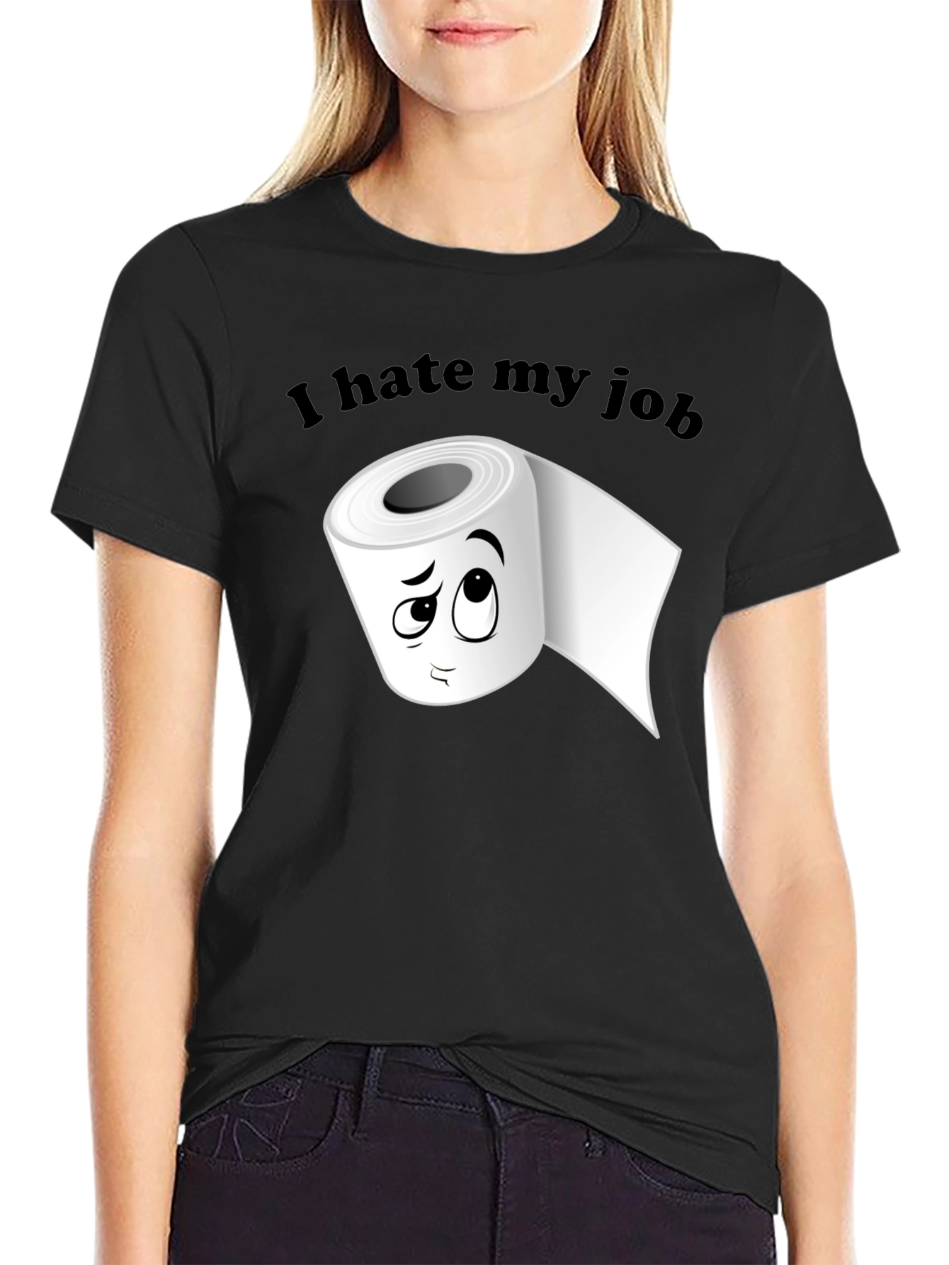 I Hate My Job Toilet Paper Graphic Tee