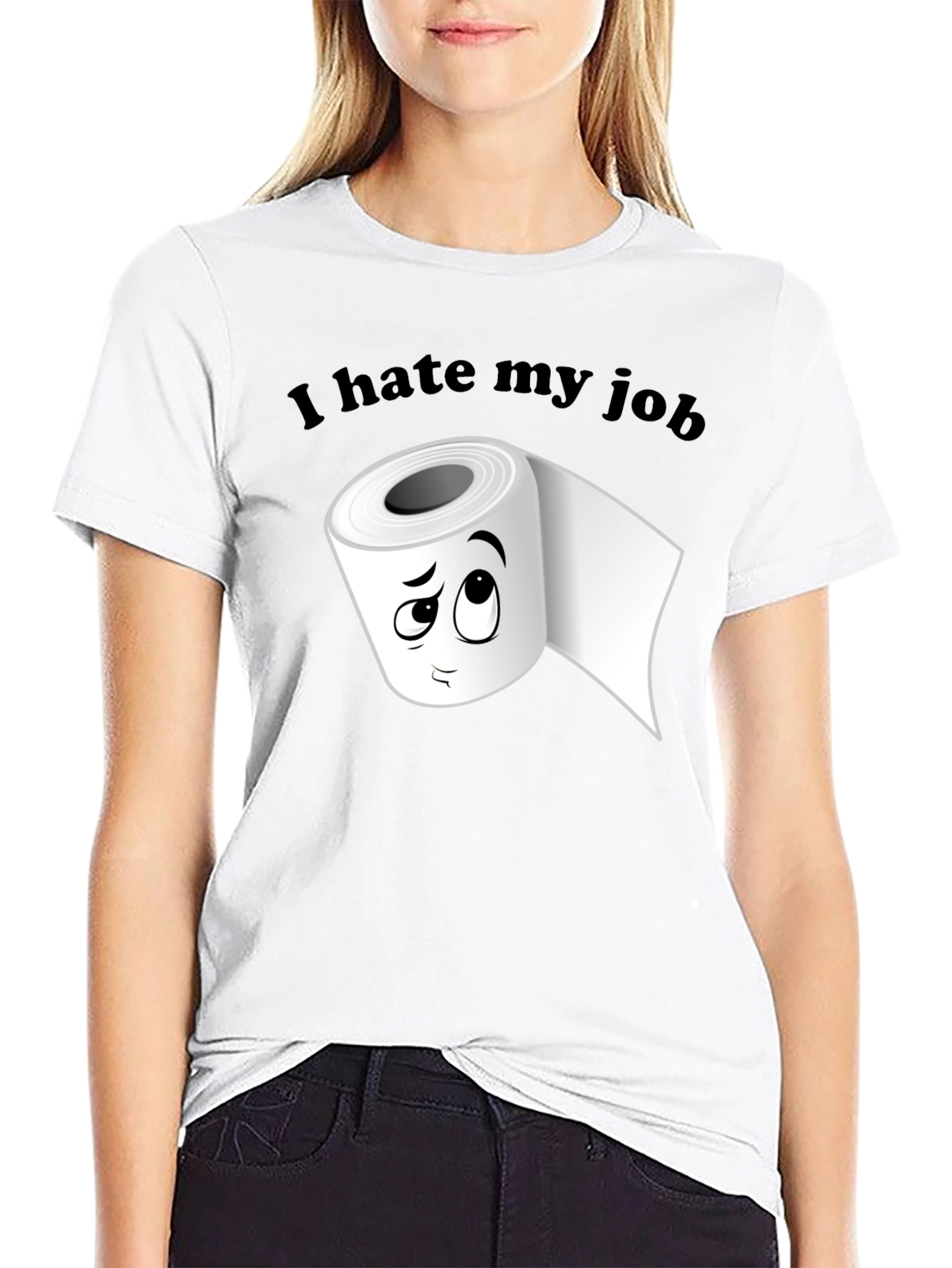 I Hate My Job Toilet Paper Graphic Tee