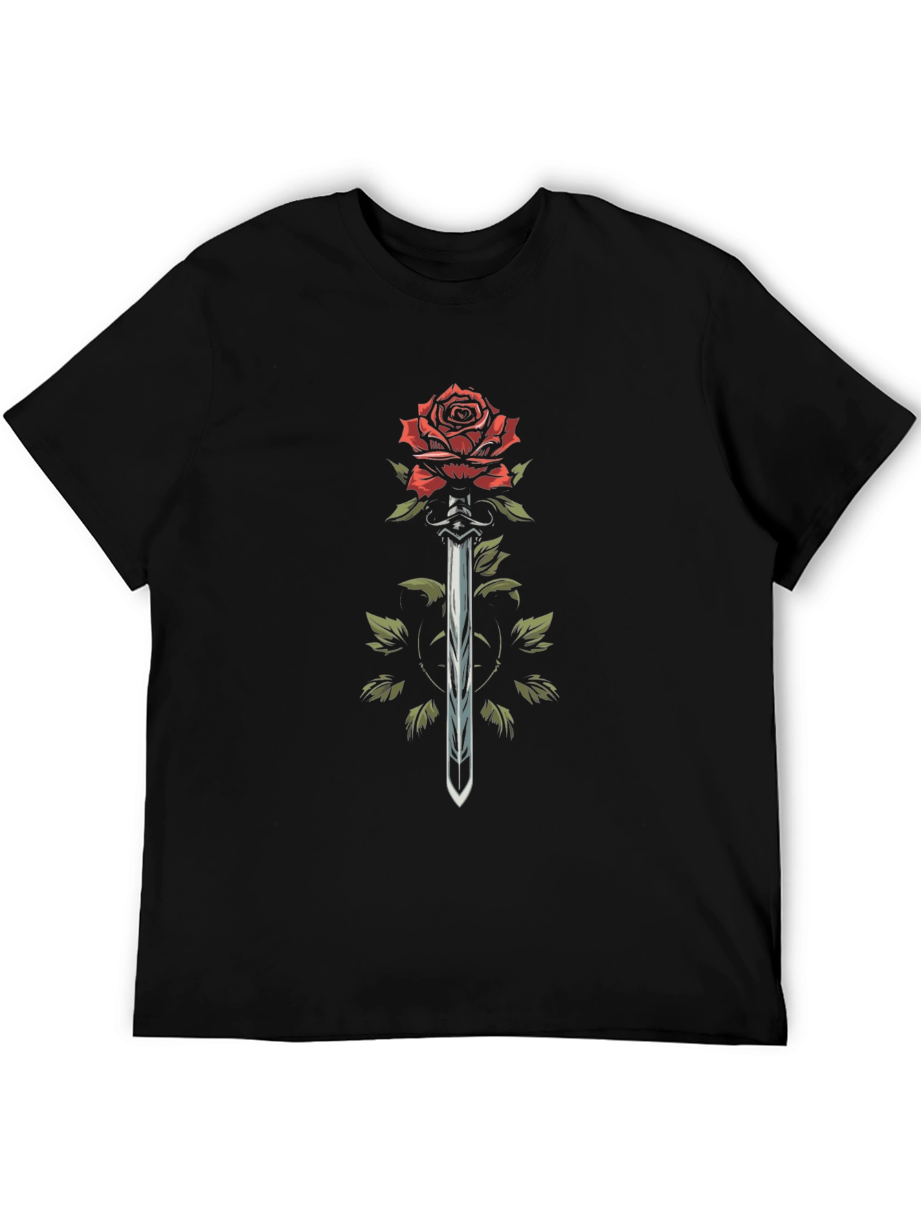 Rose & Sword Graphic Tee - Dark Fashion