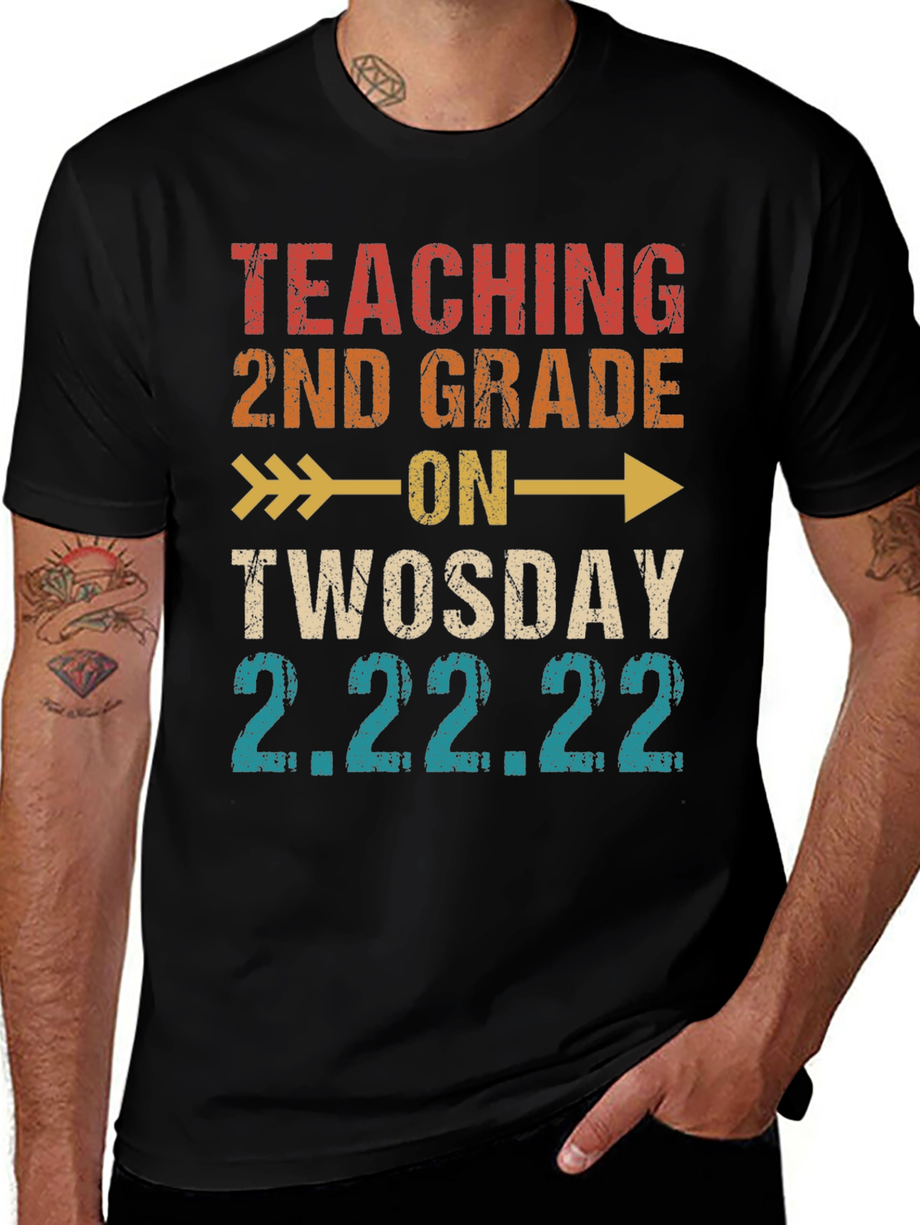 Teaching 2nd Grade on Twosday 2.22.22 T-Shirt