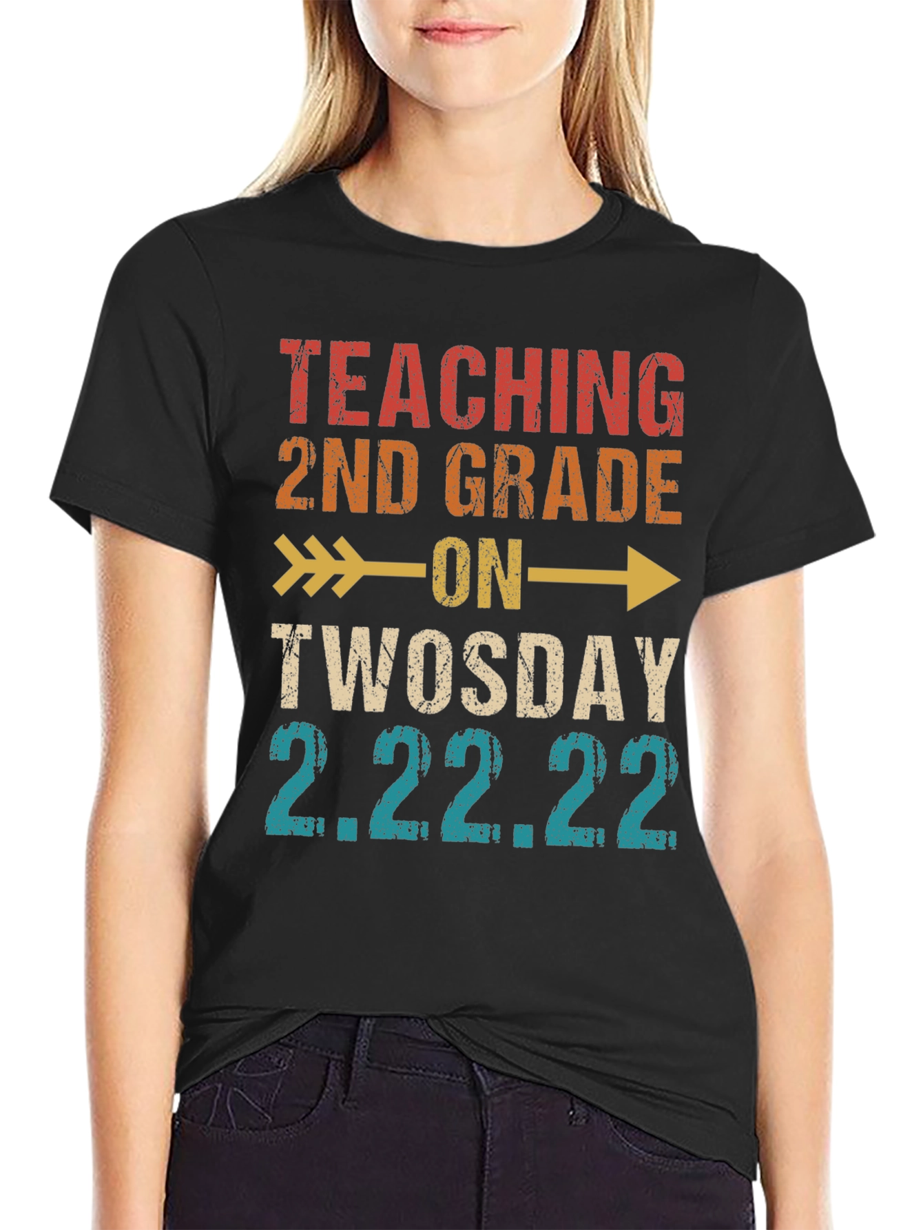 Teaching 2nd Grade on Twosday 2.22.22 T-Shirt