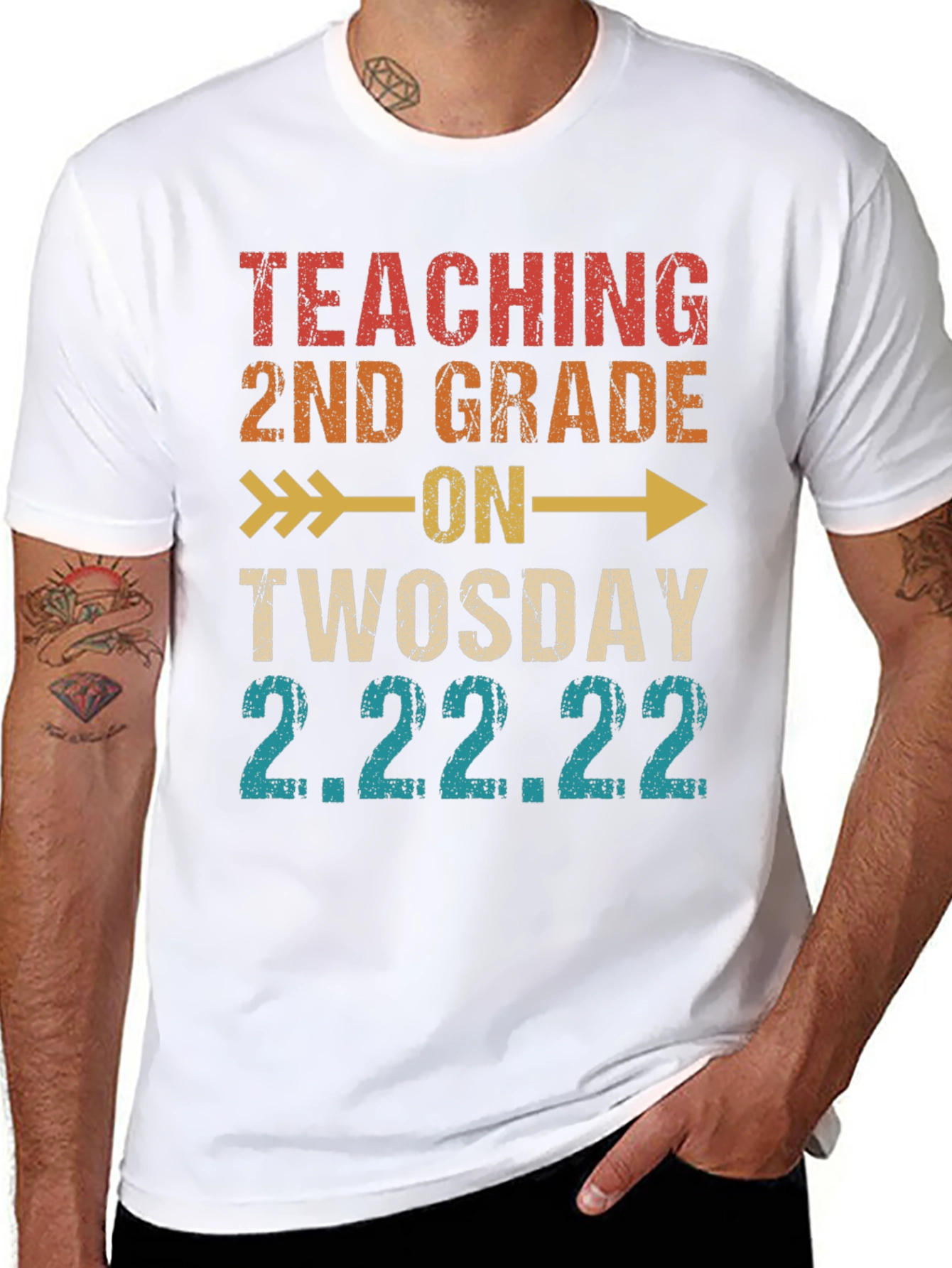 Teaching 2nd Grade on Twosday 2.22.22 T-Shirt