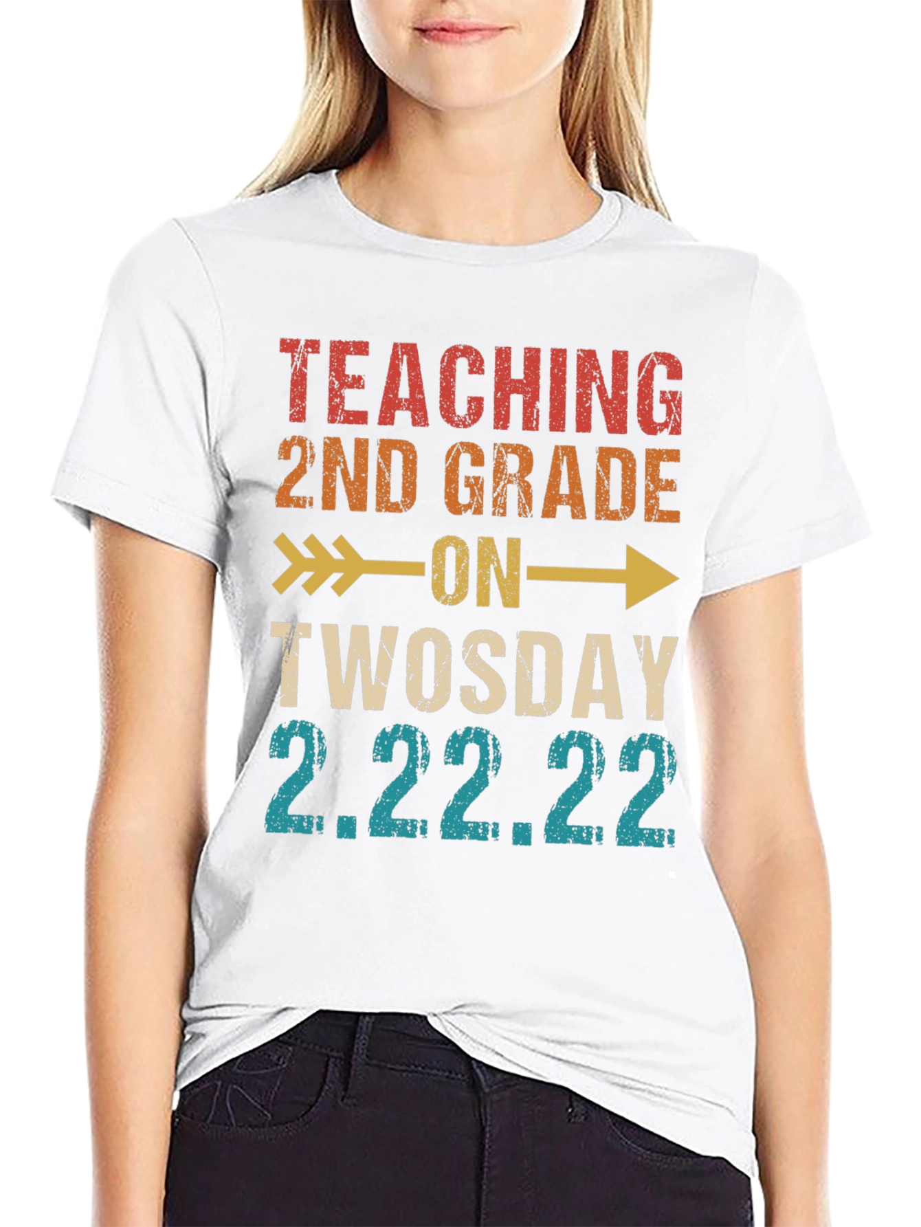 Teaching 2nd Grade on Twosday 2.22.22 T-Shirt