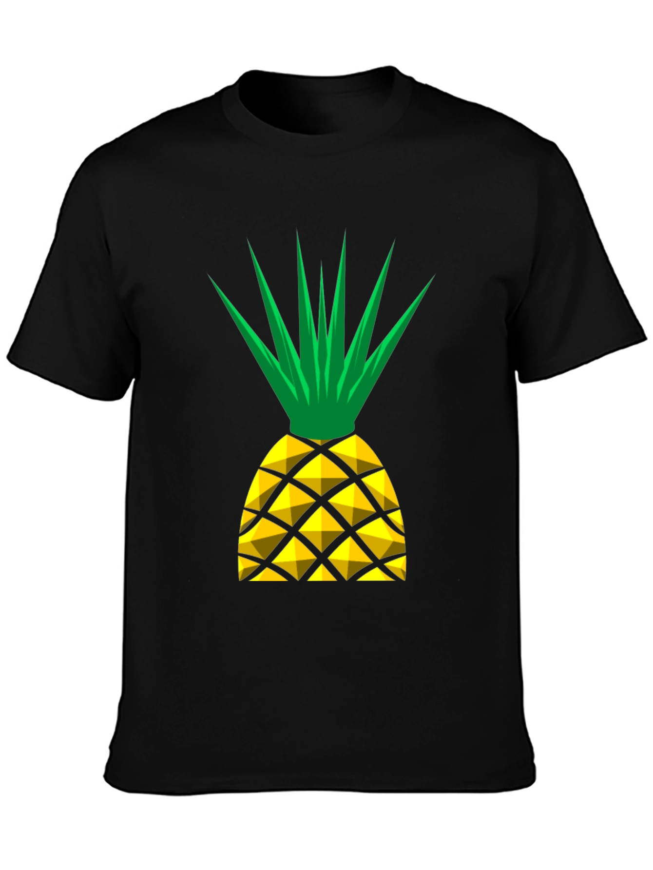 Pineapple Graphic T-Shirt - Black Cotton Tee