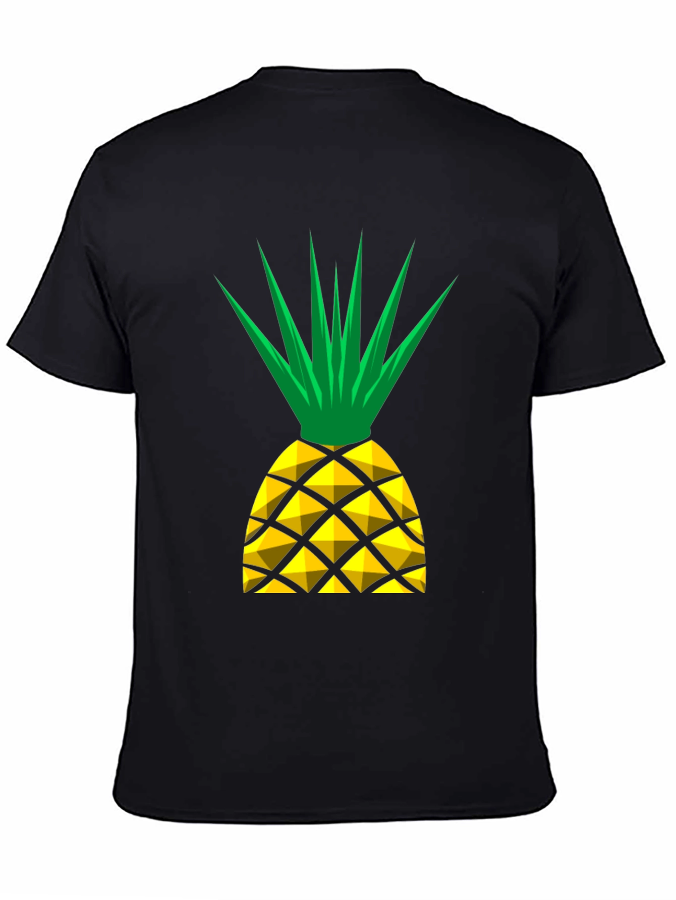 Pineapple Graphic T-Shirt - Black Cotton Tee