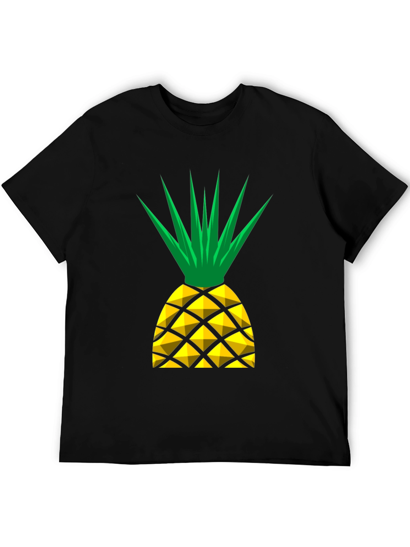 Pineapple Graphic T-Shirt - Black Cotton Tee