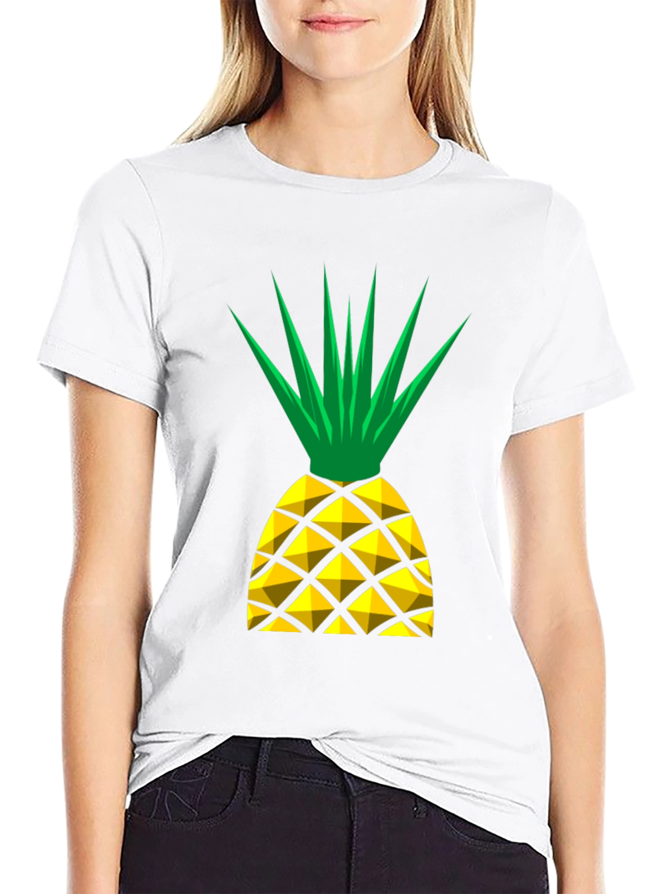Pineapple Graphic T-Shirt - Black Cotton Tee