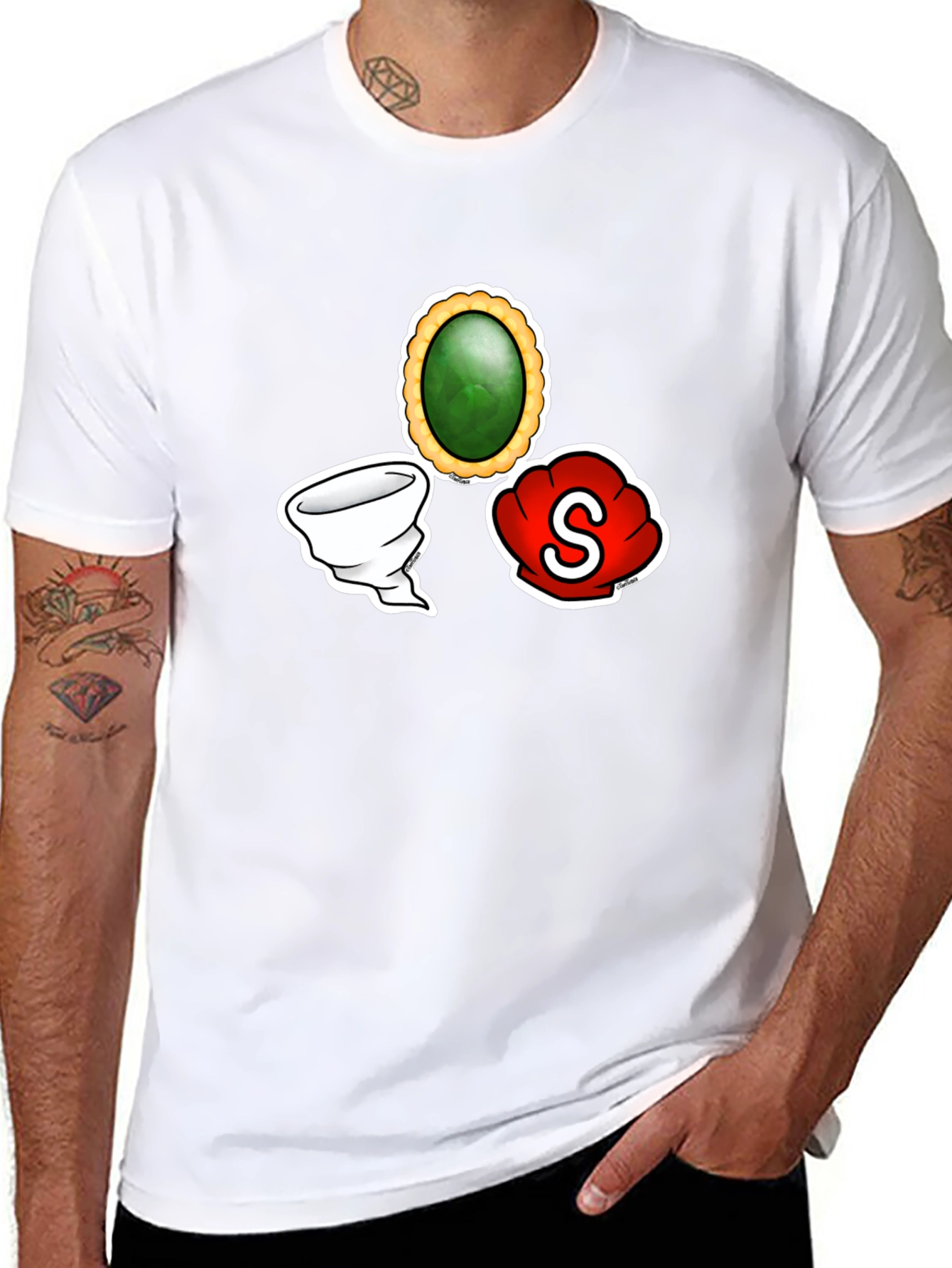 Black T-Shirt with Game Art Design