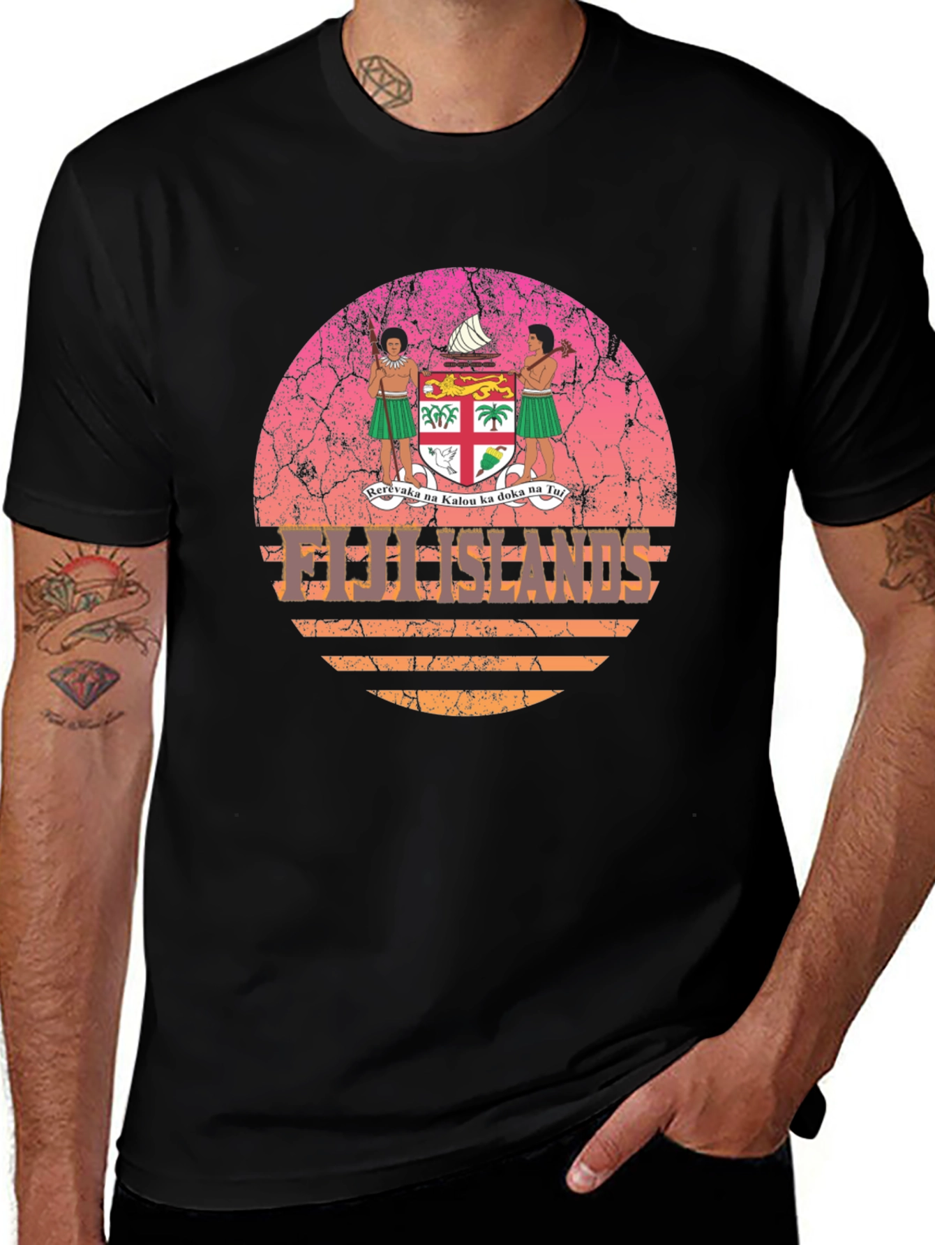 Fiji Islands Retro Graphic T-Shirt