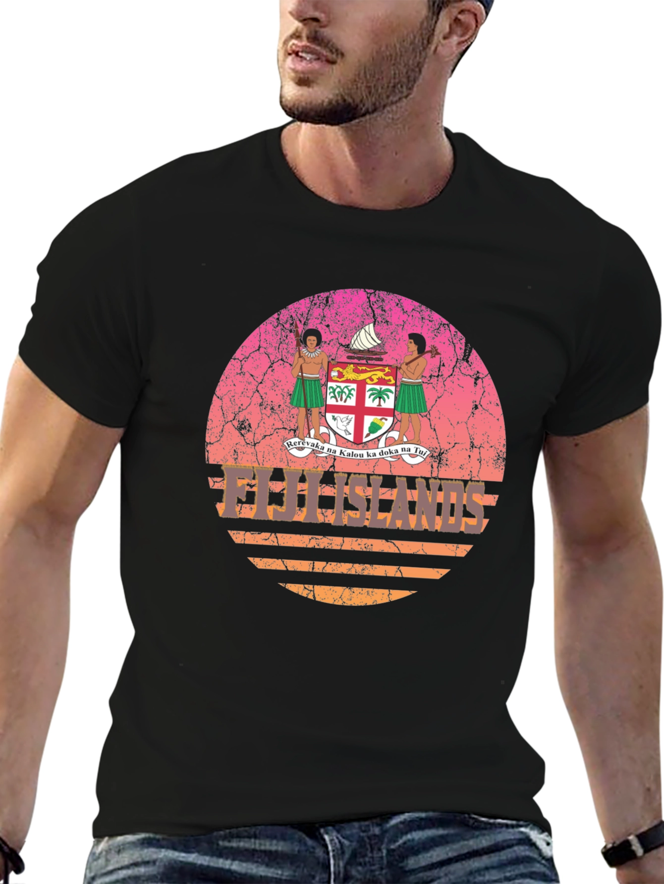 Fiji Islands Retro Graphic T-Shirt