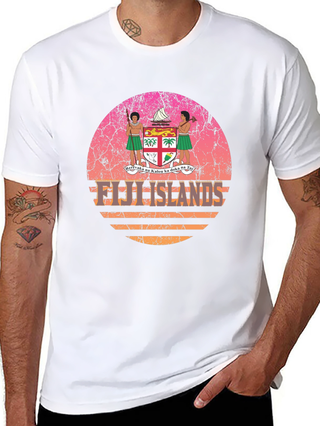 Fiji Islands Retro Graphic T-Shirt