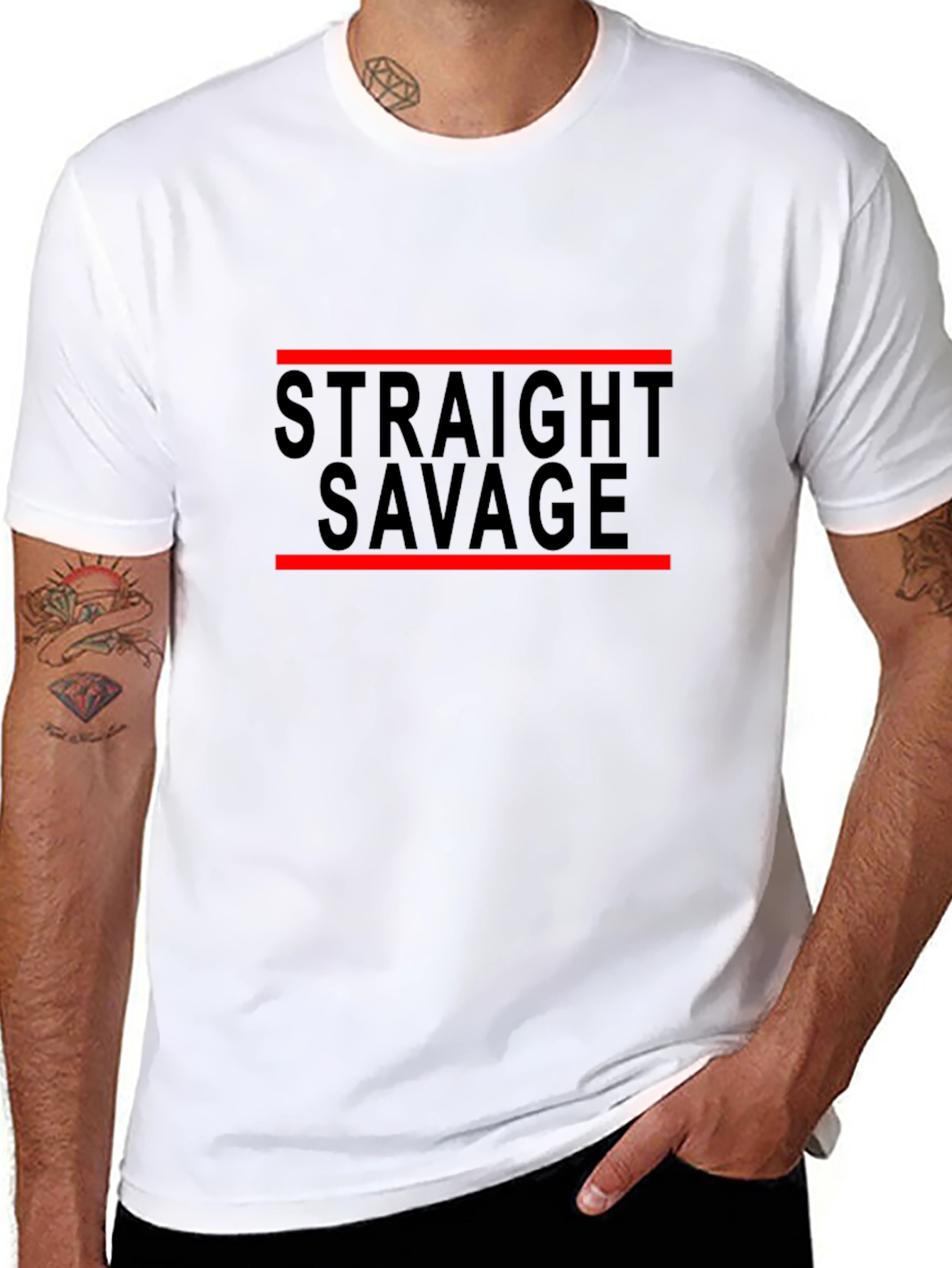 Straight Savage Graphic Print T-Shirt