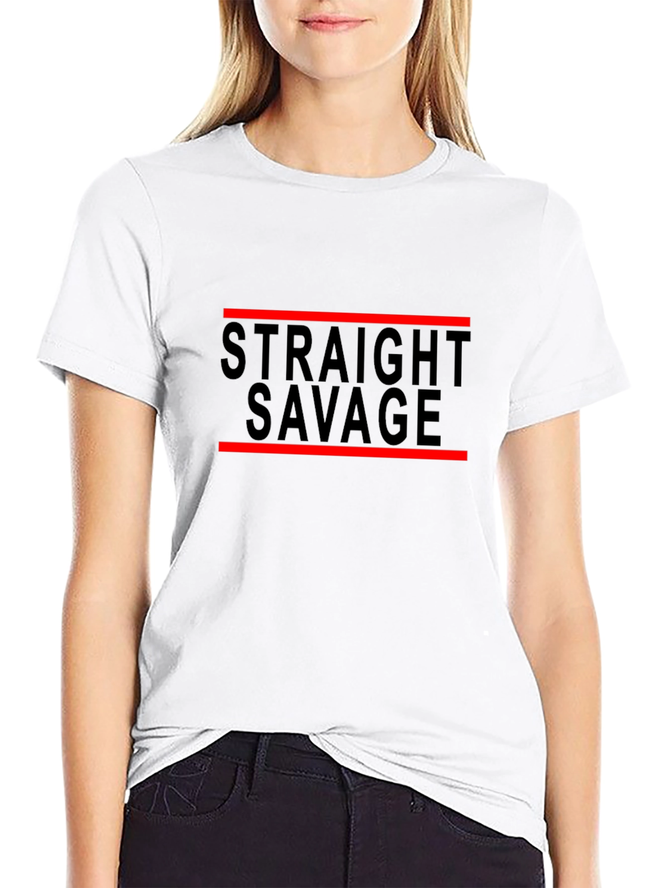 Straight Savage Graphic Print T-Shirt
