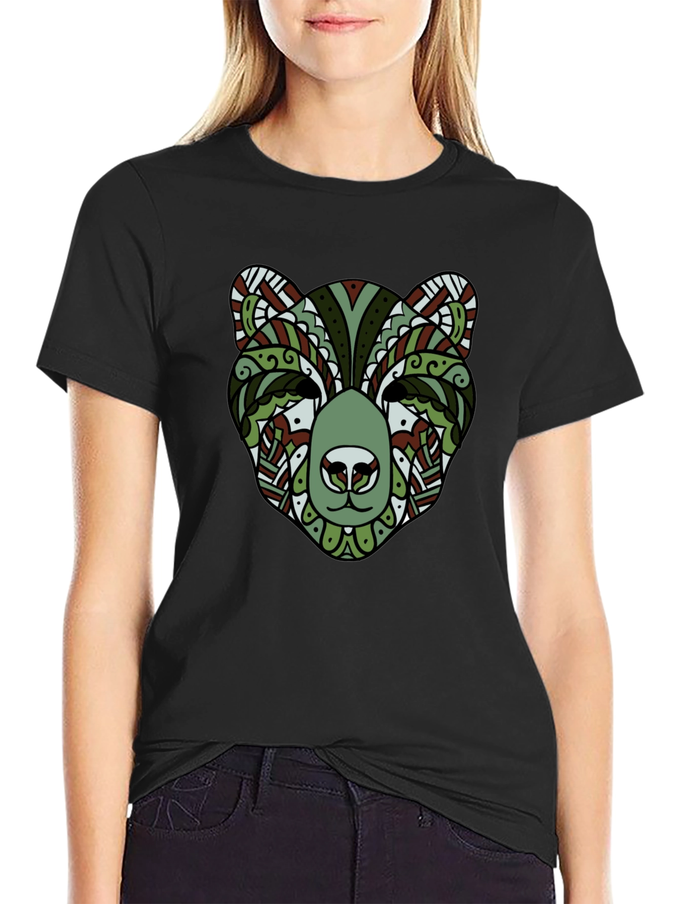 Stylish Bear Graphic Tee - Cool Animal Print Shirt