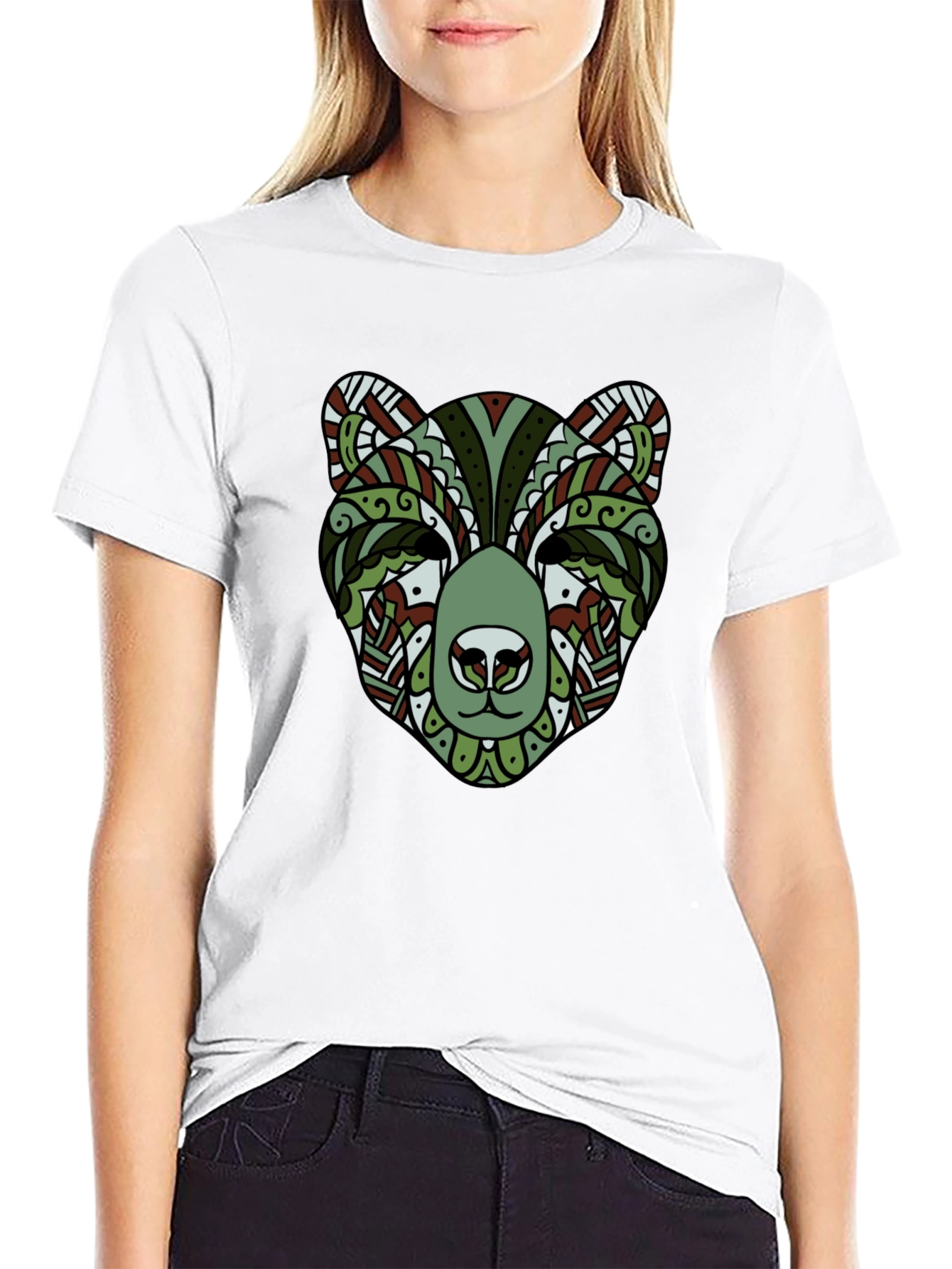 Stylish Bear Graphic Tee - Cool Animal Print Shirt