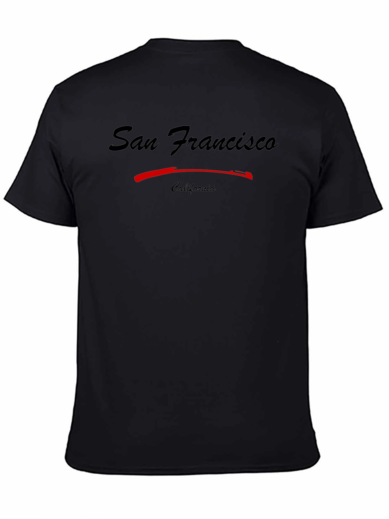 San Francisco California Graphic Print Black T-Shirt