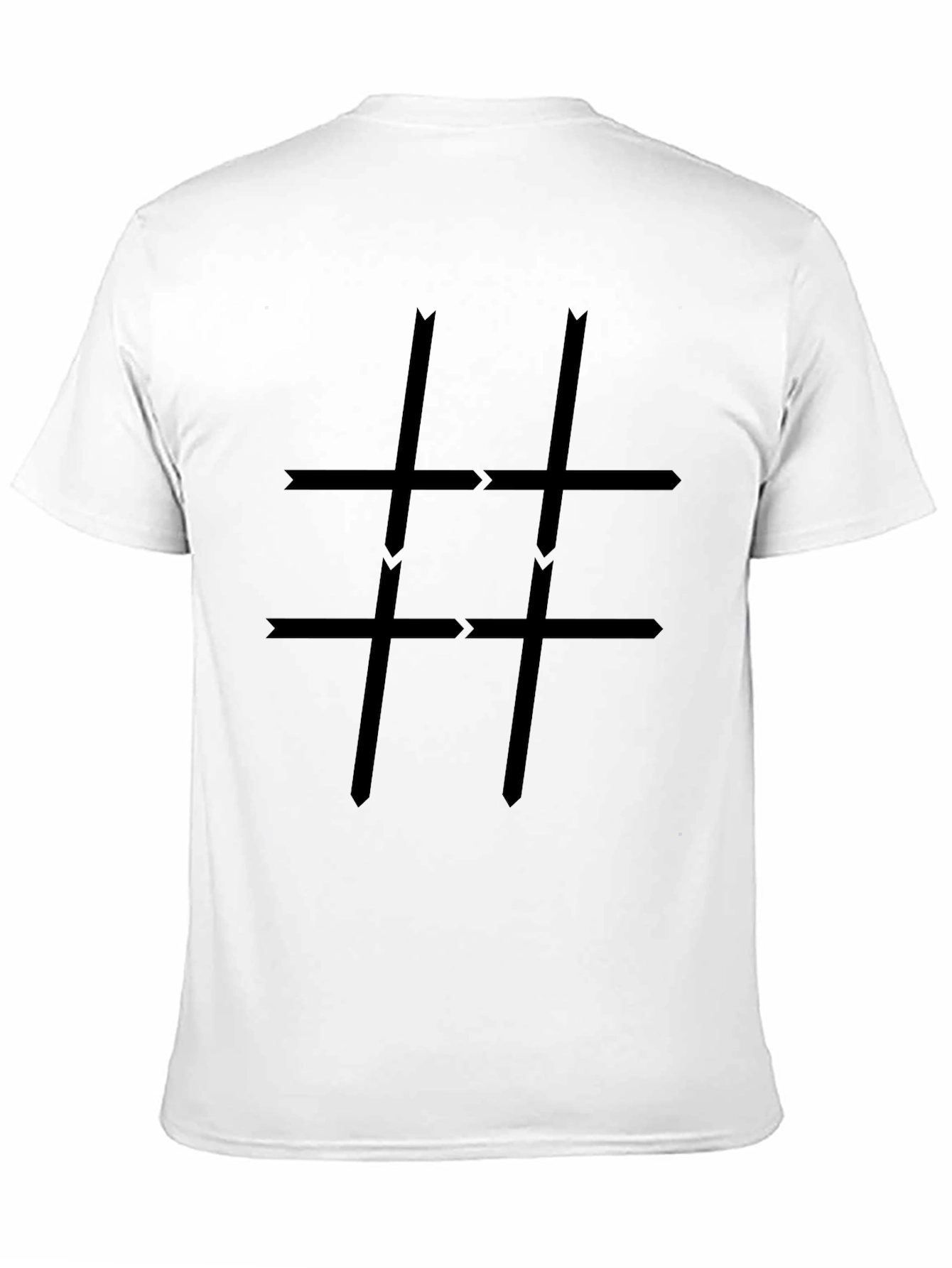 Geometric Arrow Tic-Tac-Toe Design Tee