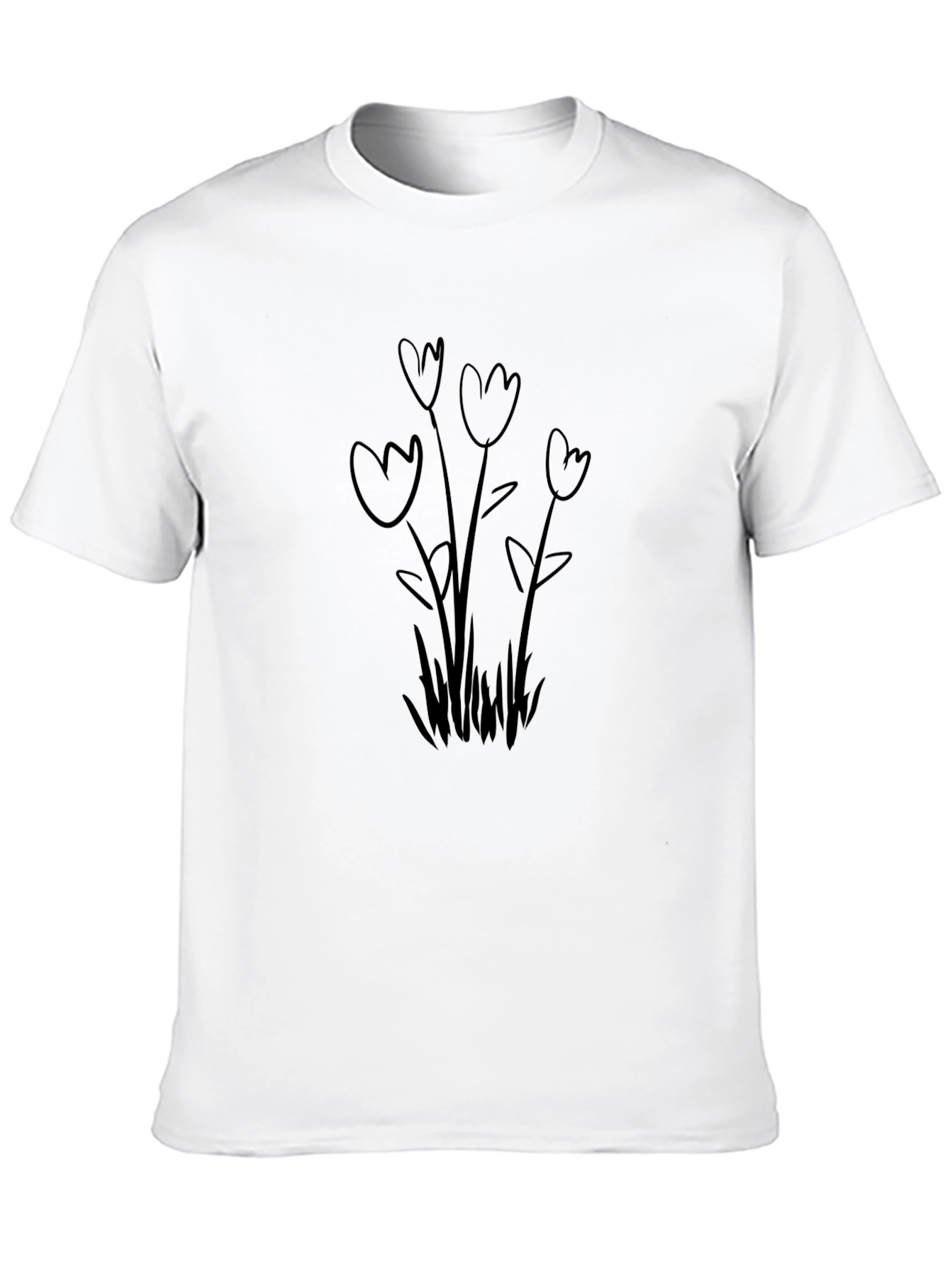 Tulip Sketch Graphic Tee - Black