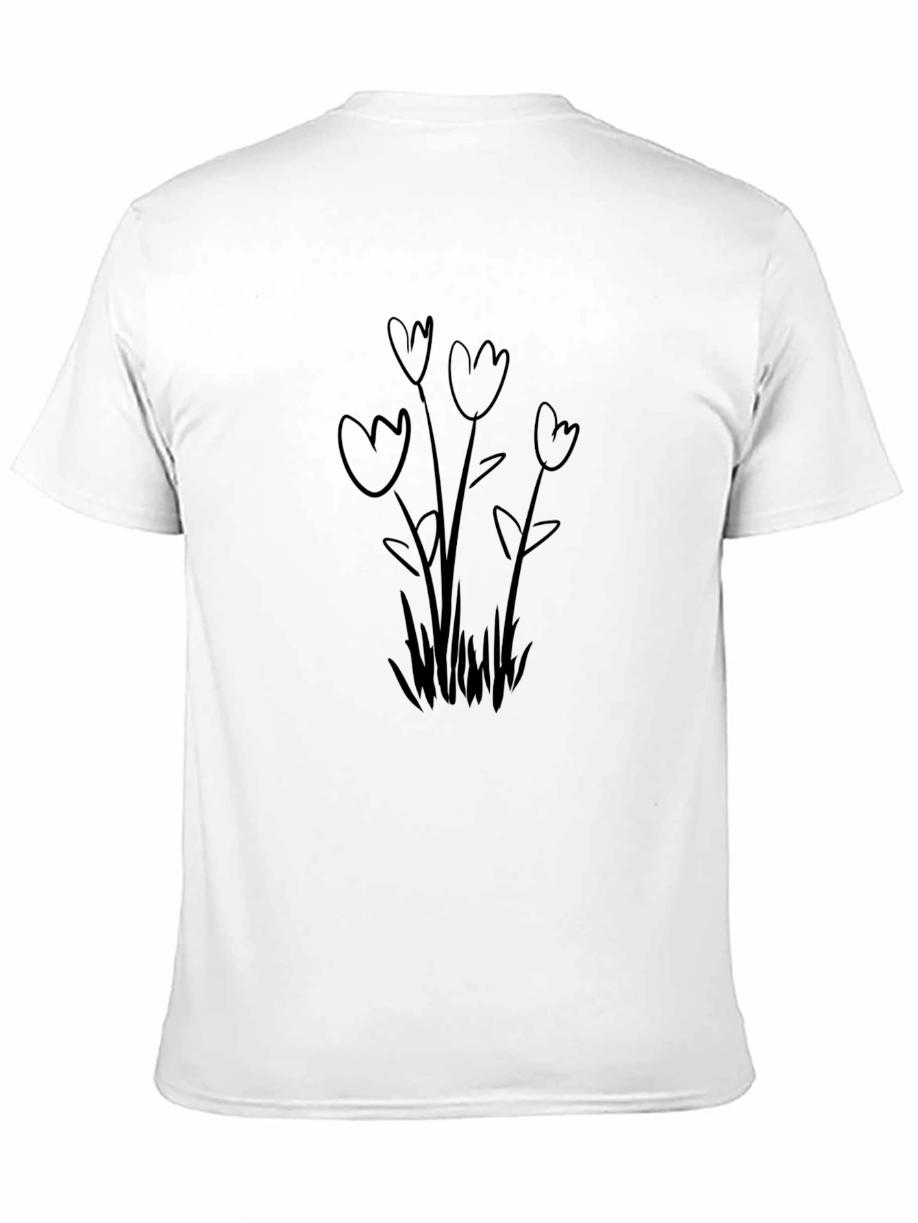 Tulip Sketch Graphic Tee - Black