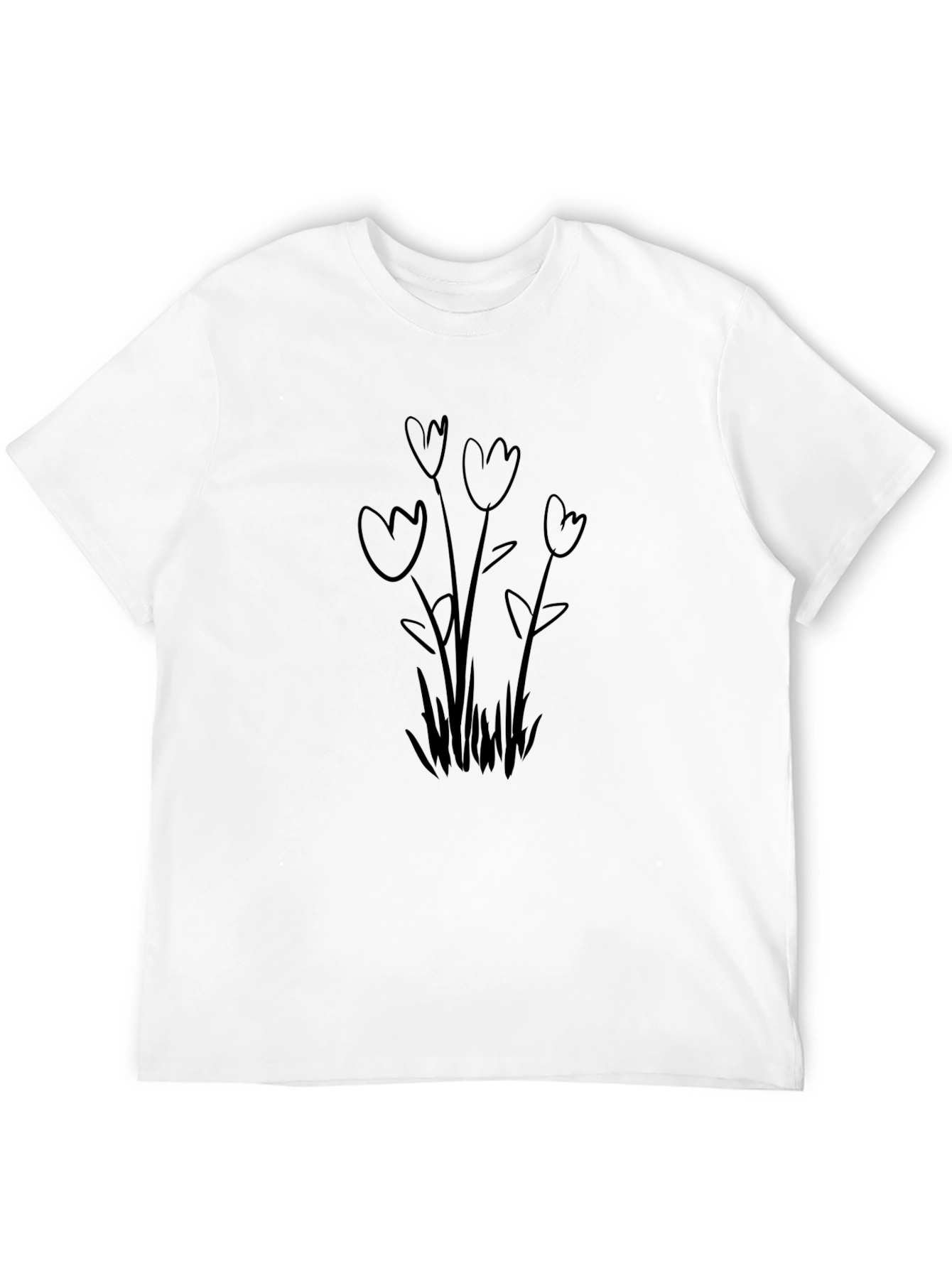 Tulip Sketch Graphic Tee - Black