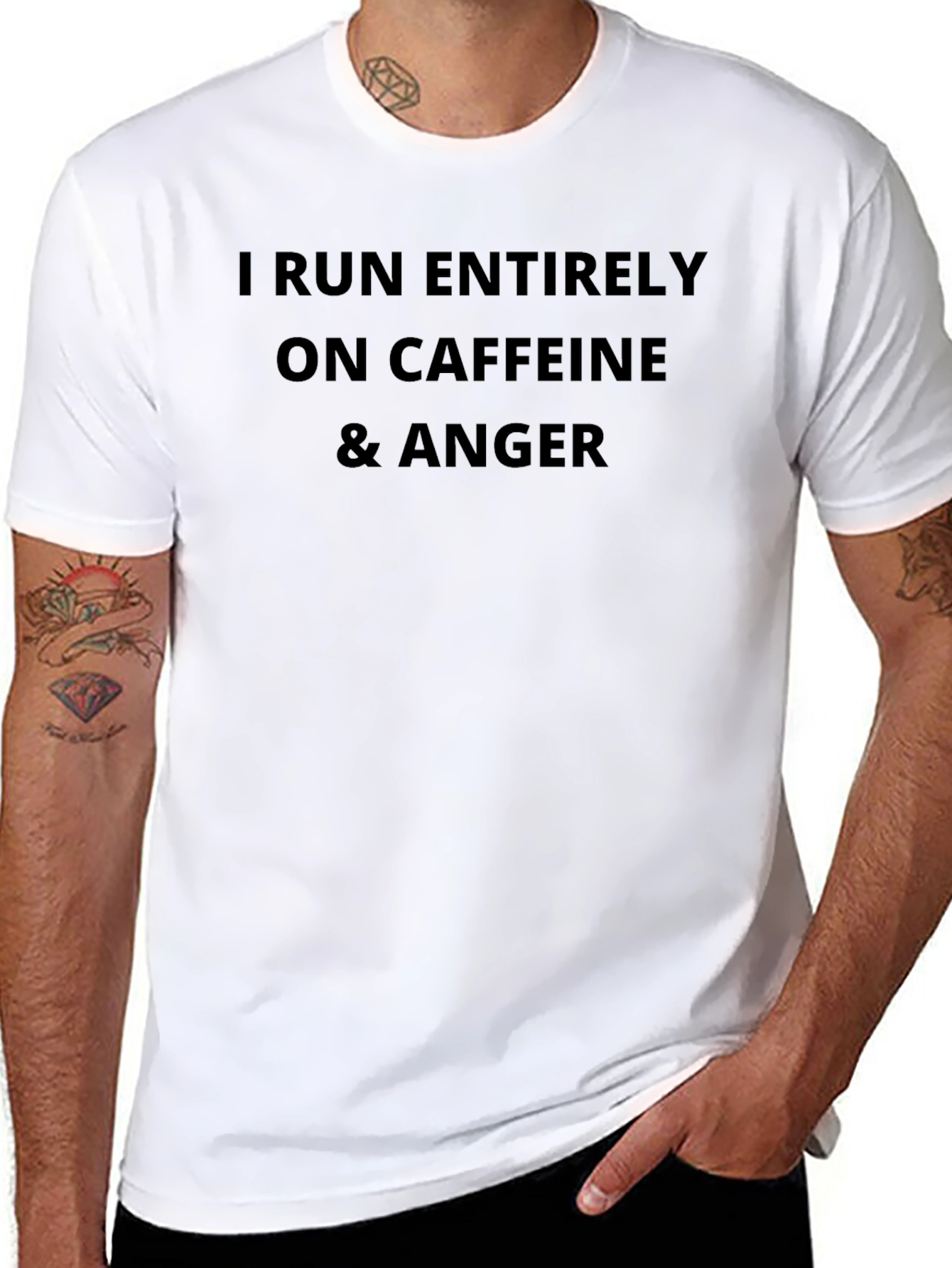 Caffeine & Anger T-Shirt - Funny Slogan Tee