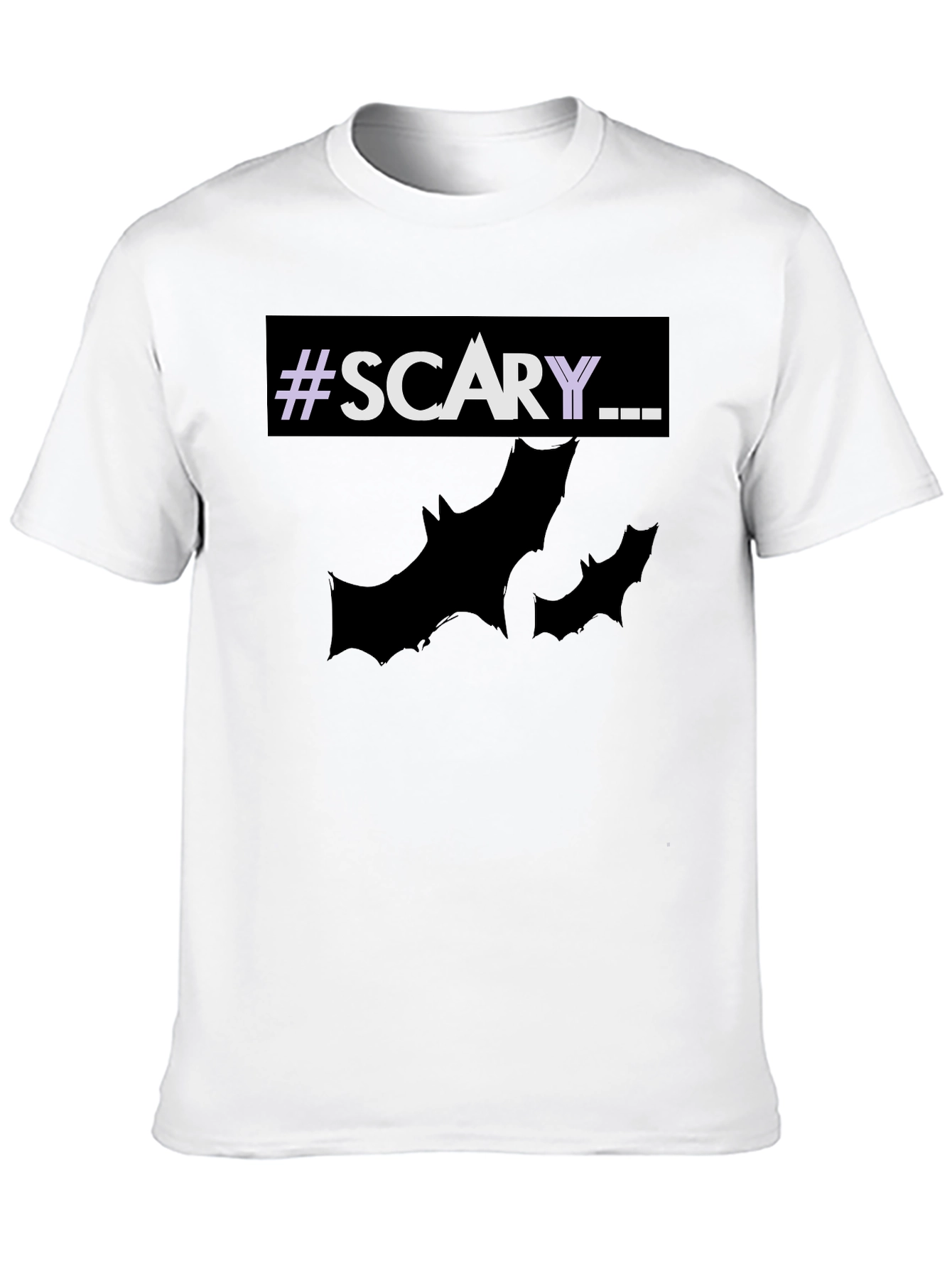 Scary Halloween T-Shirt with Bats