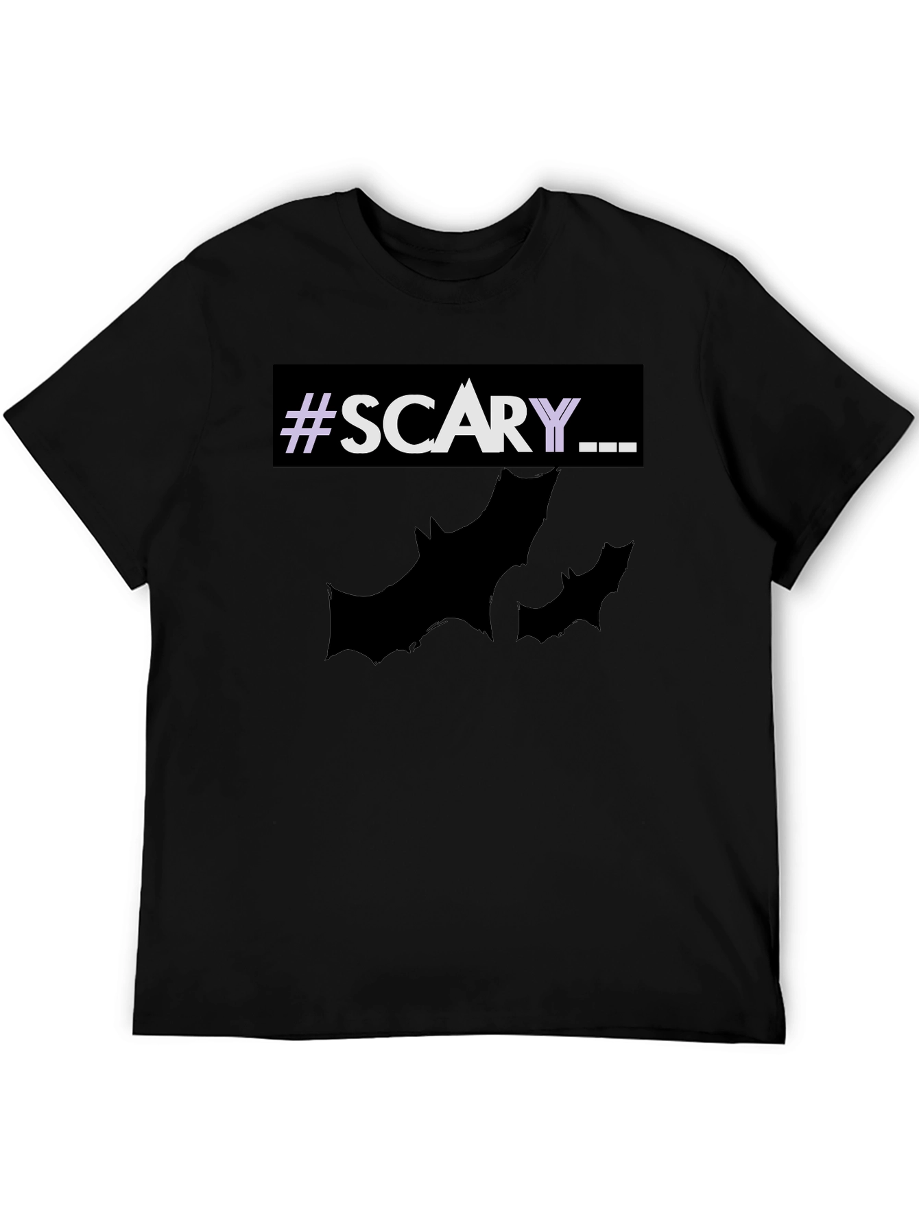 Scary Halloween T-Shirt with Bats