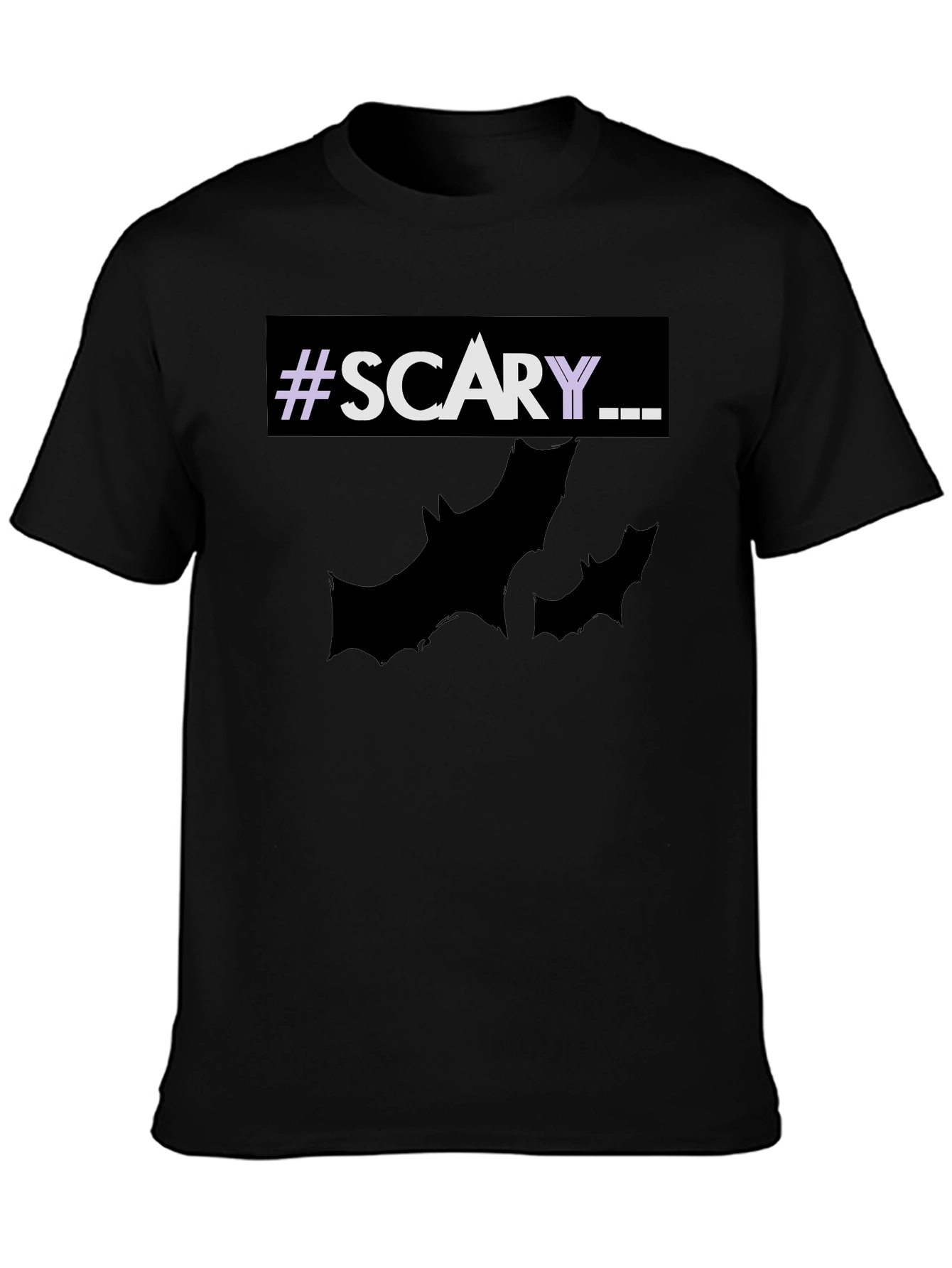 Scary Halloween T-Shirt with Bats