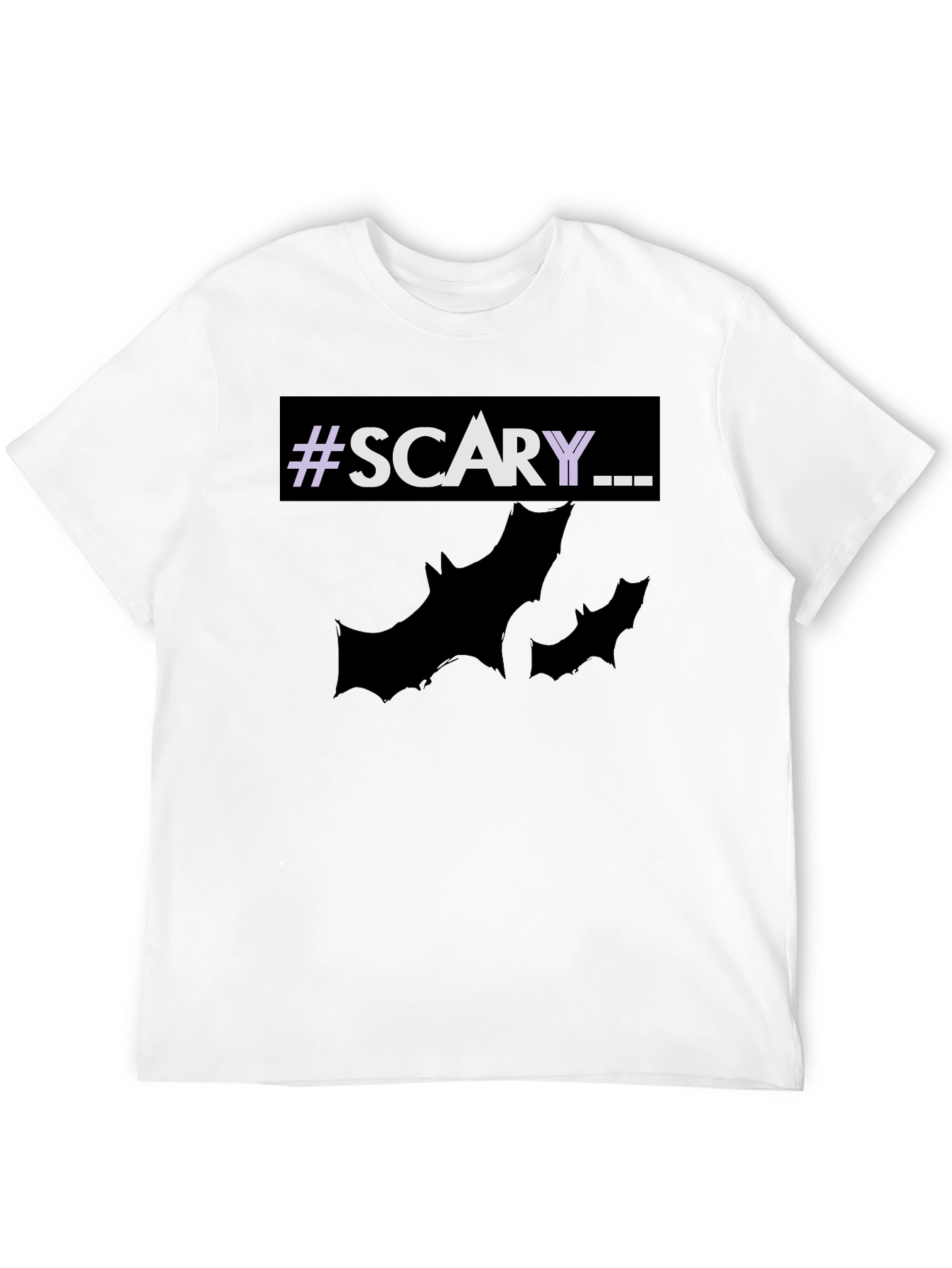 Scary Halloween T-Shirt with Bats