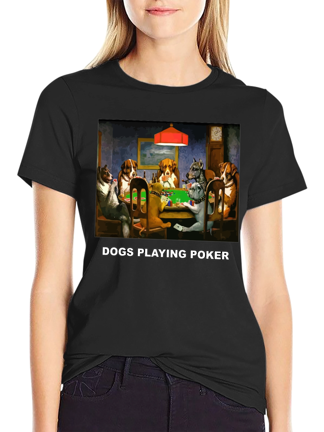 Dogs Playing Poker Graphic Tee - Funny Animal Print
